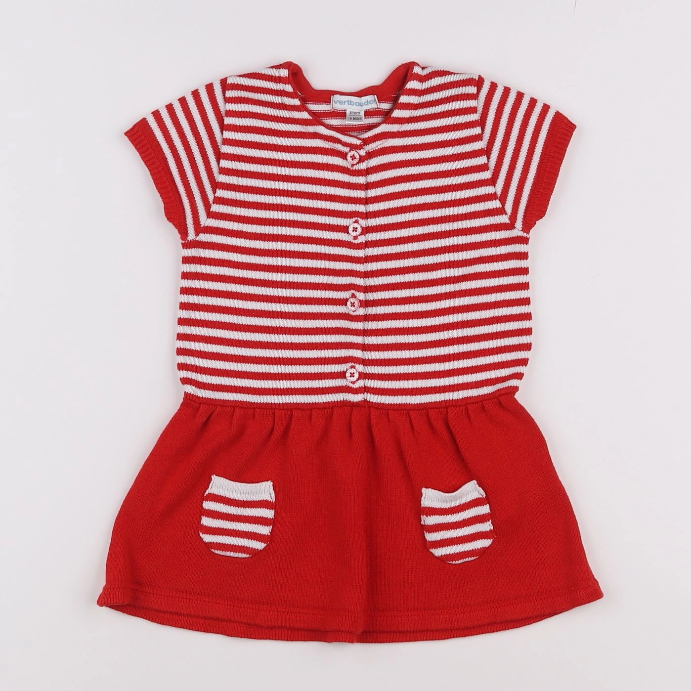 Vertbaudet - robe rouge - 18 mois