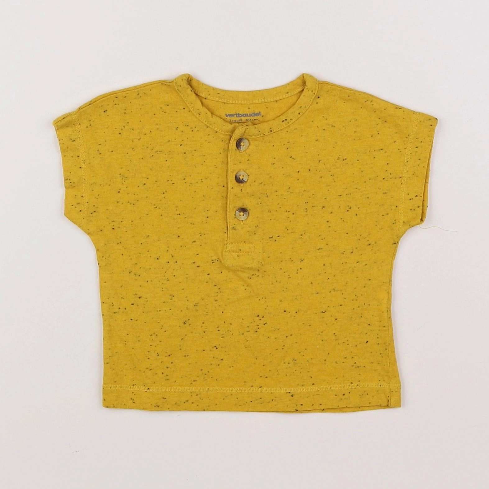 Vertbaudet - tee-shirt jaune - 3 mois