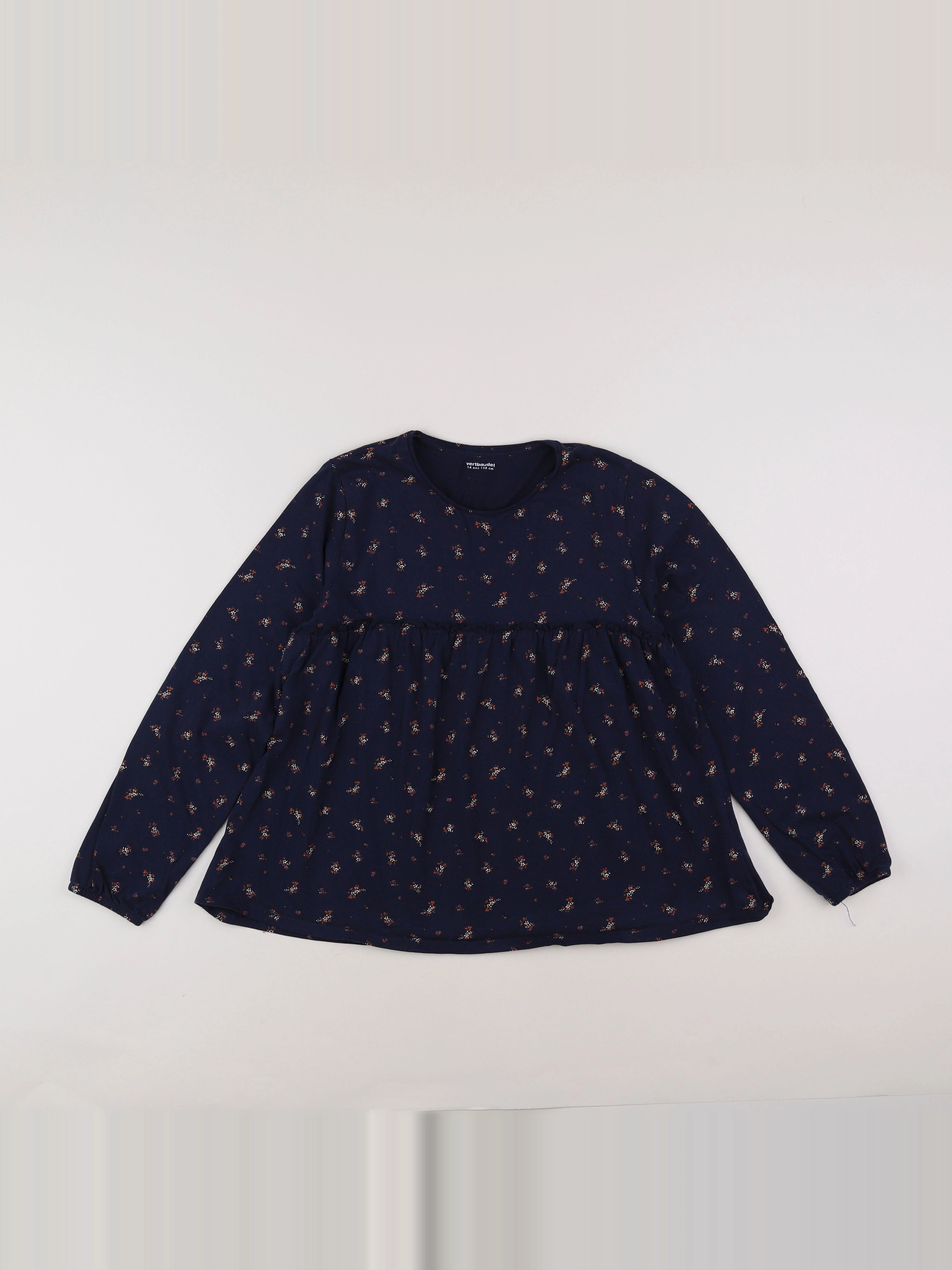 Vertbaudet - tee-shirt bleu - 14 ans