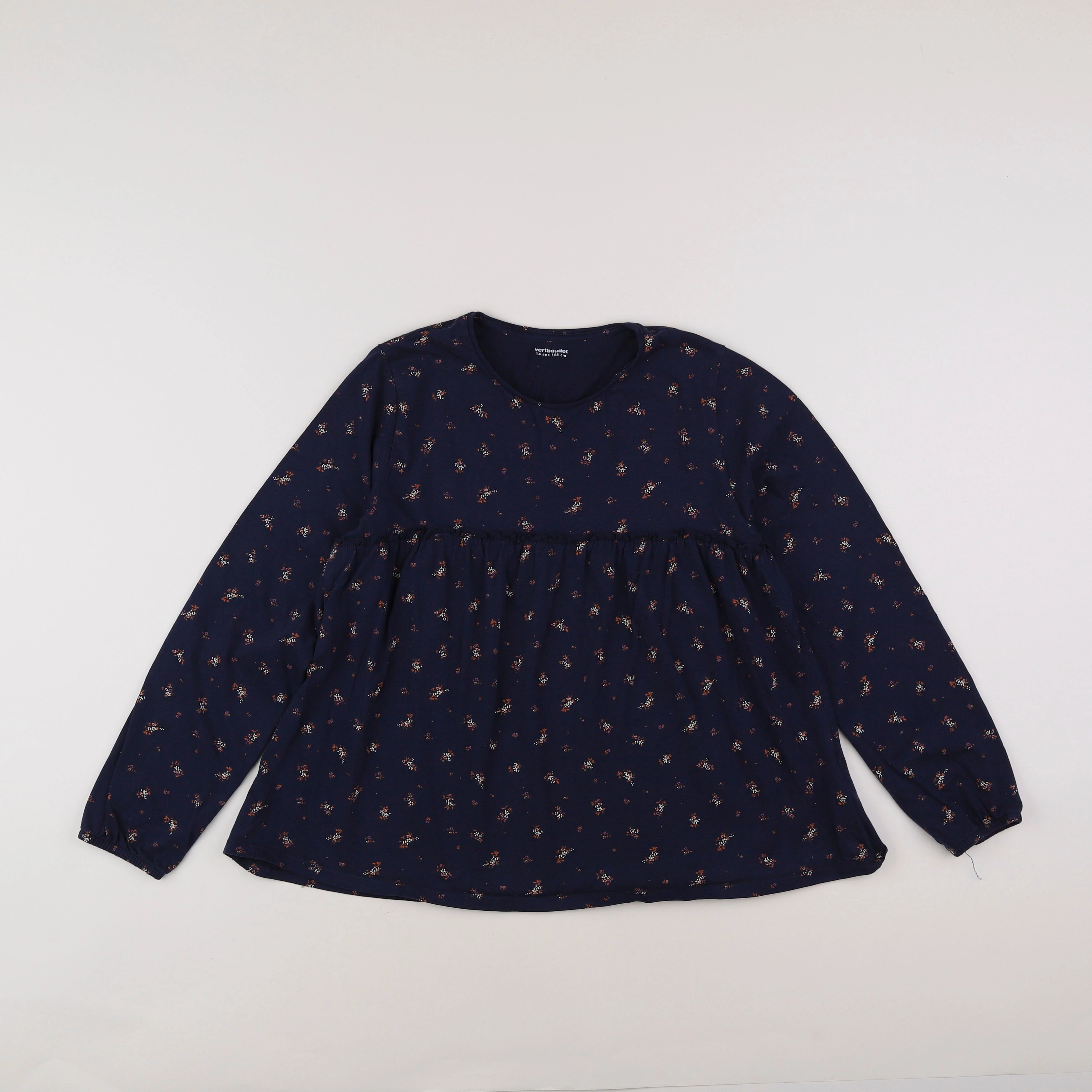 Vertbaudet - tee-shirt bleu - 14 ans