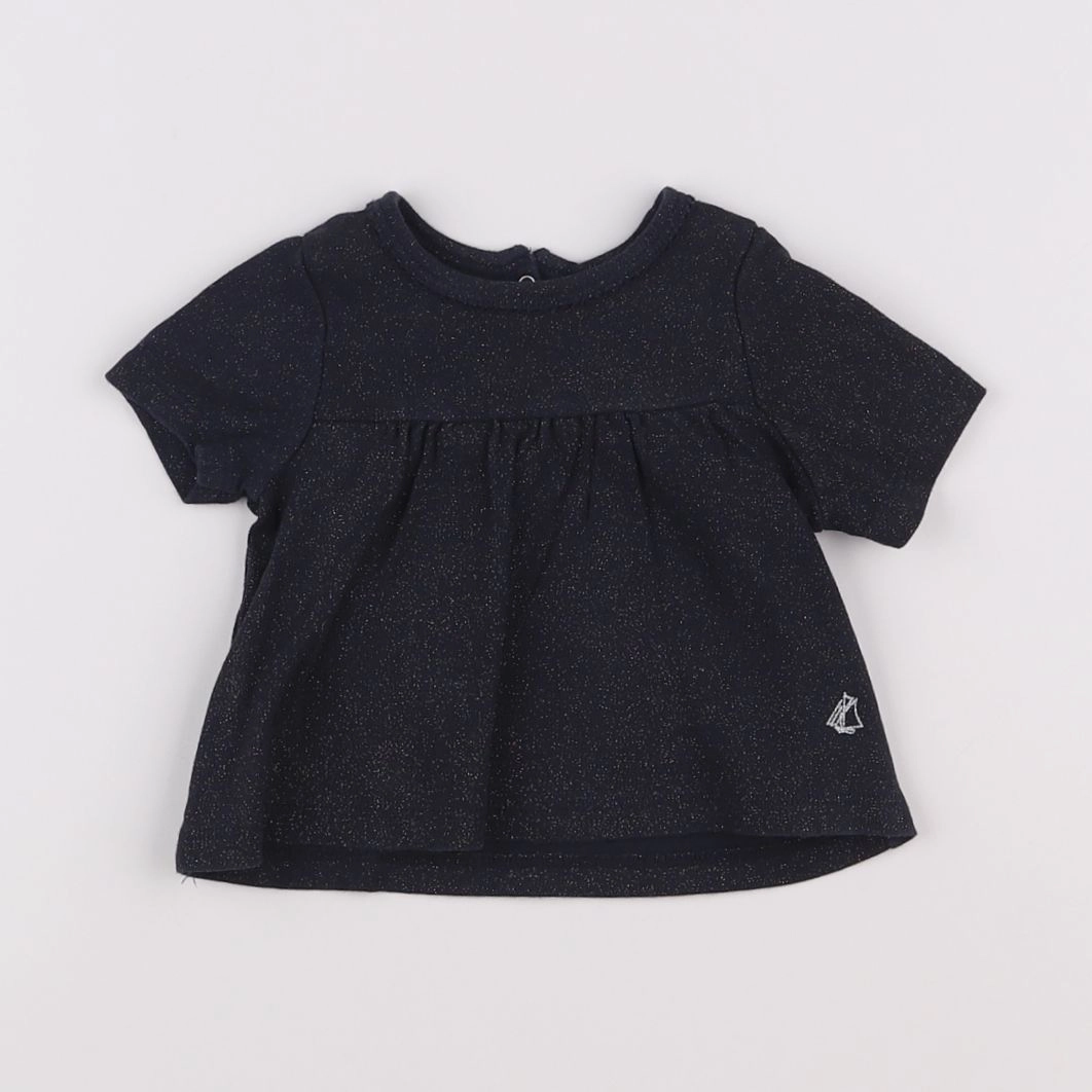 Petit Bateau - tee-shirt bleu, or - 3 mois