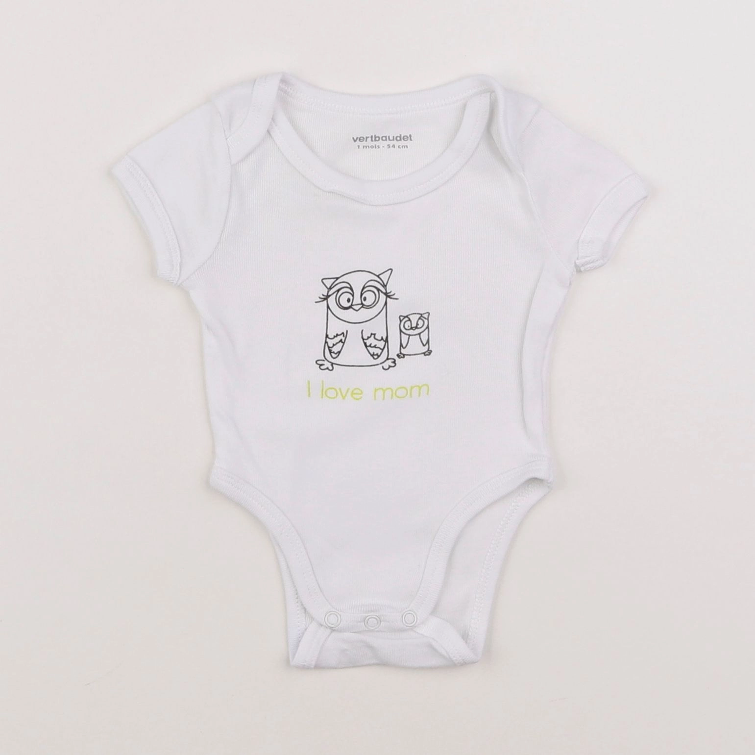 Vertbaudet - body blanc - 1 mois