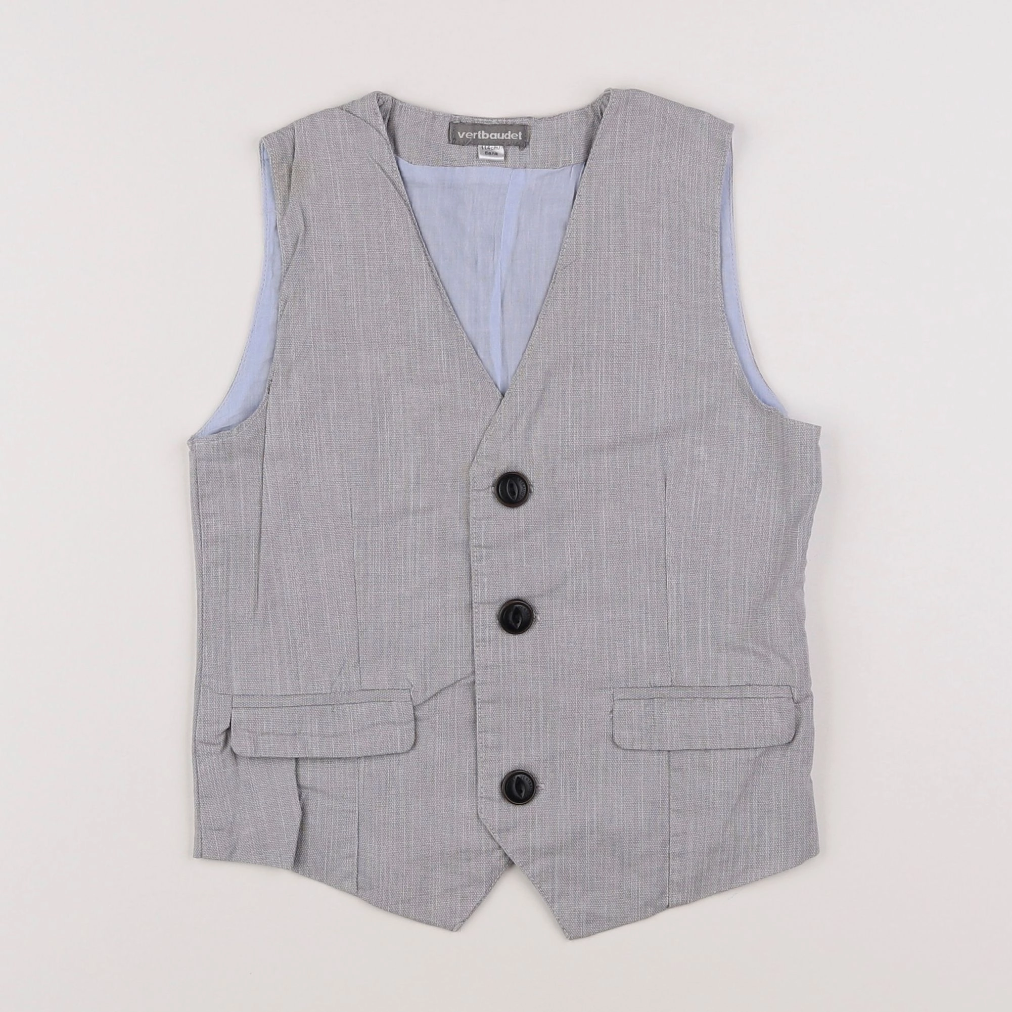 Vertbaudet - gilet gris - 6 ans