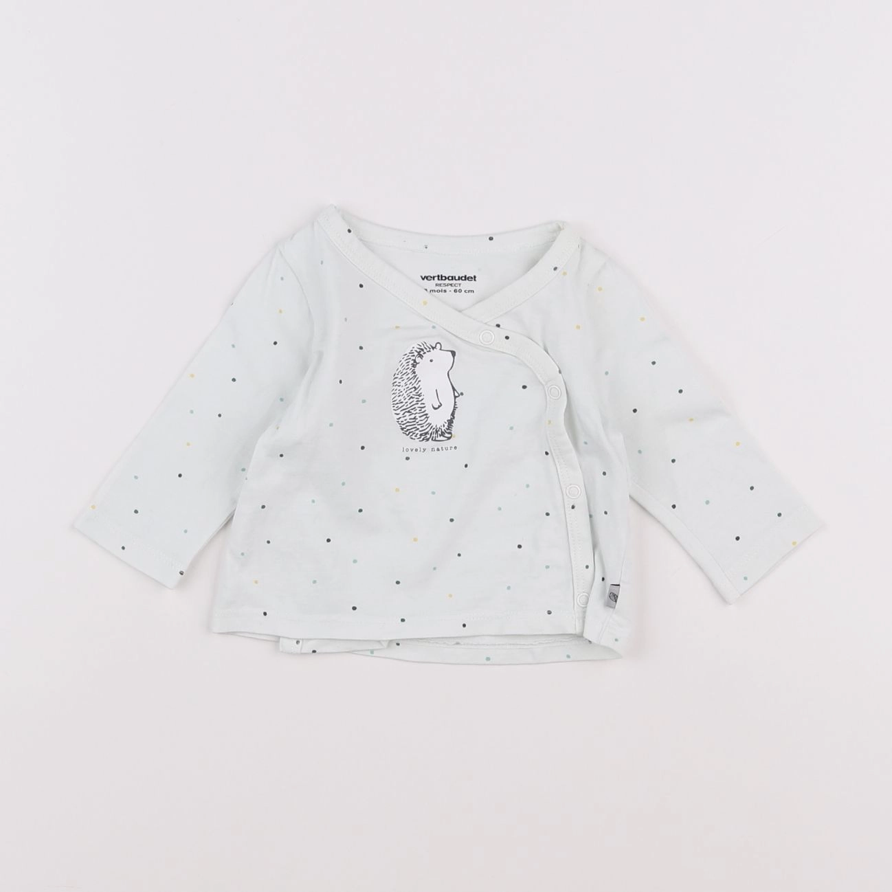 Vertbaudet - tee-shirt blanc - 6 mois