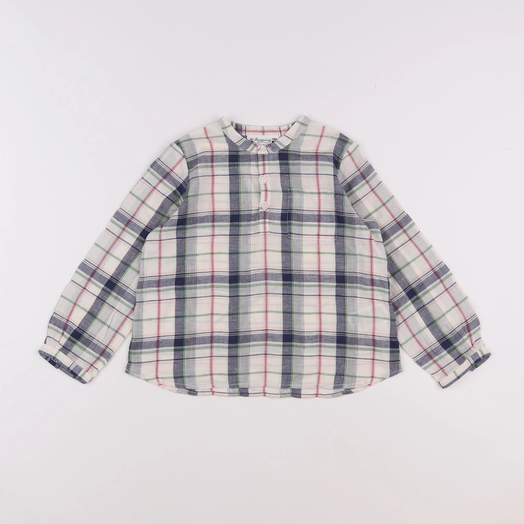 Bonpoint - blouse blanc, bleu - 4 ans