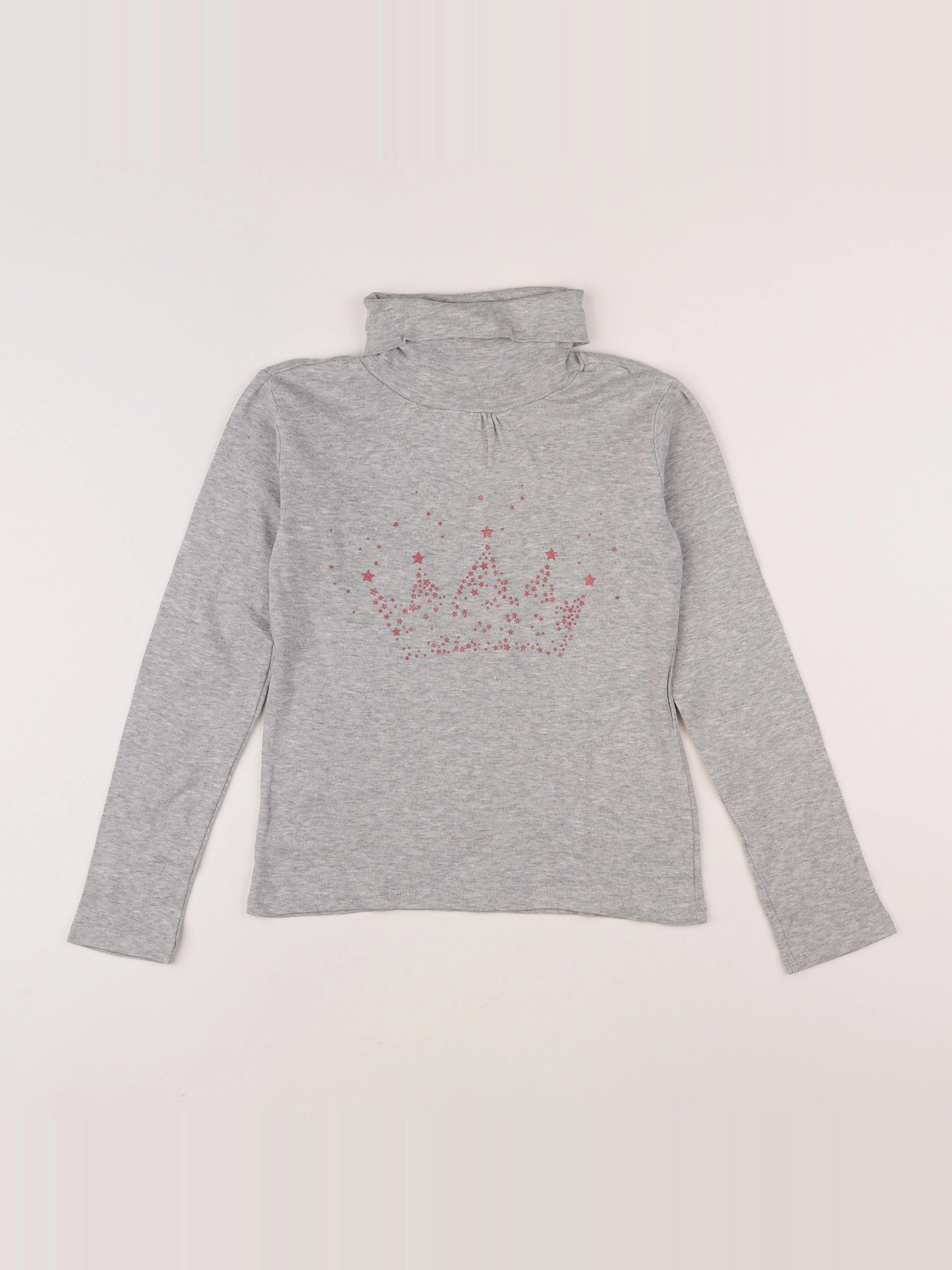 Vertbaudet - sous-pull gris - 10 ans