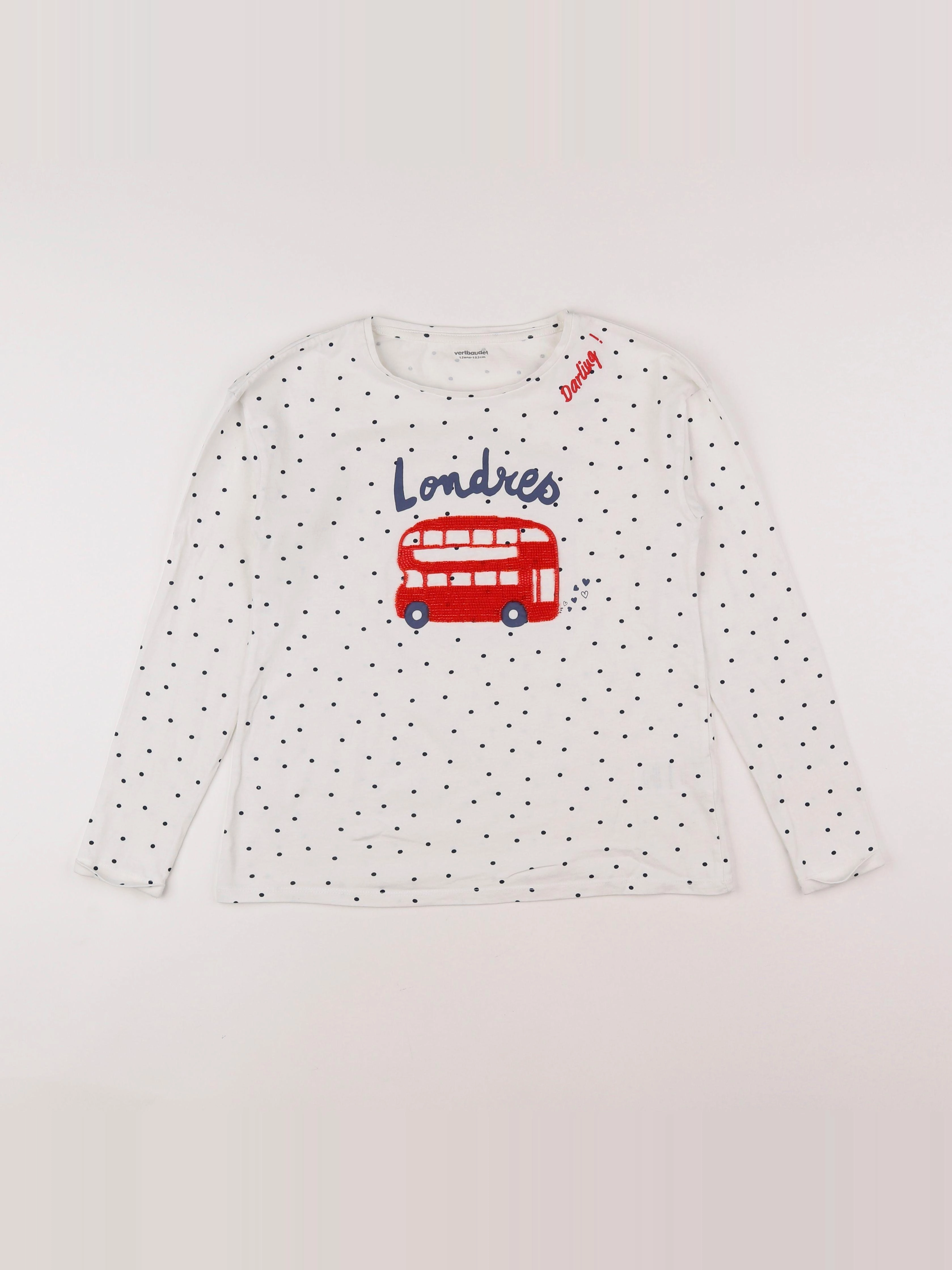 Vertbaudet - tee-shirt blanc - 12 ans