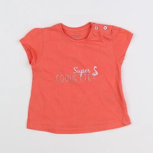 Vertbaudet - tee-shirt orange - 6 mois