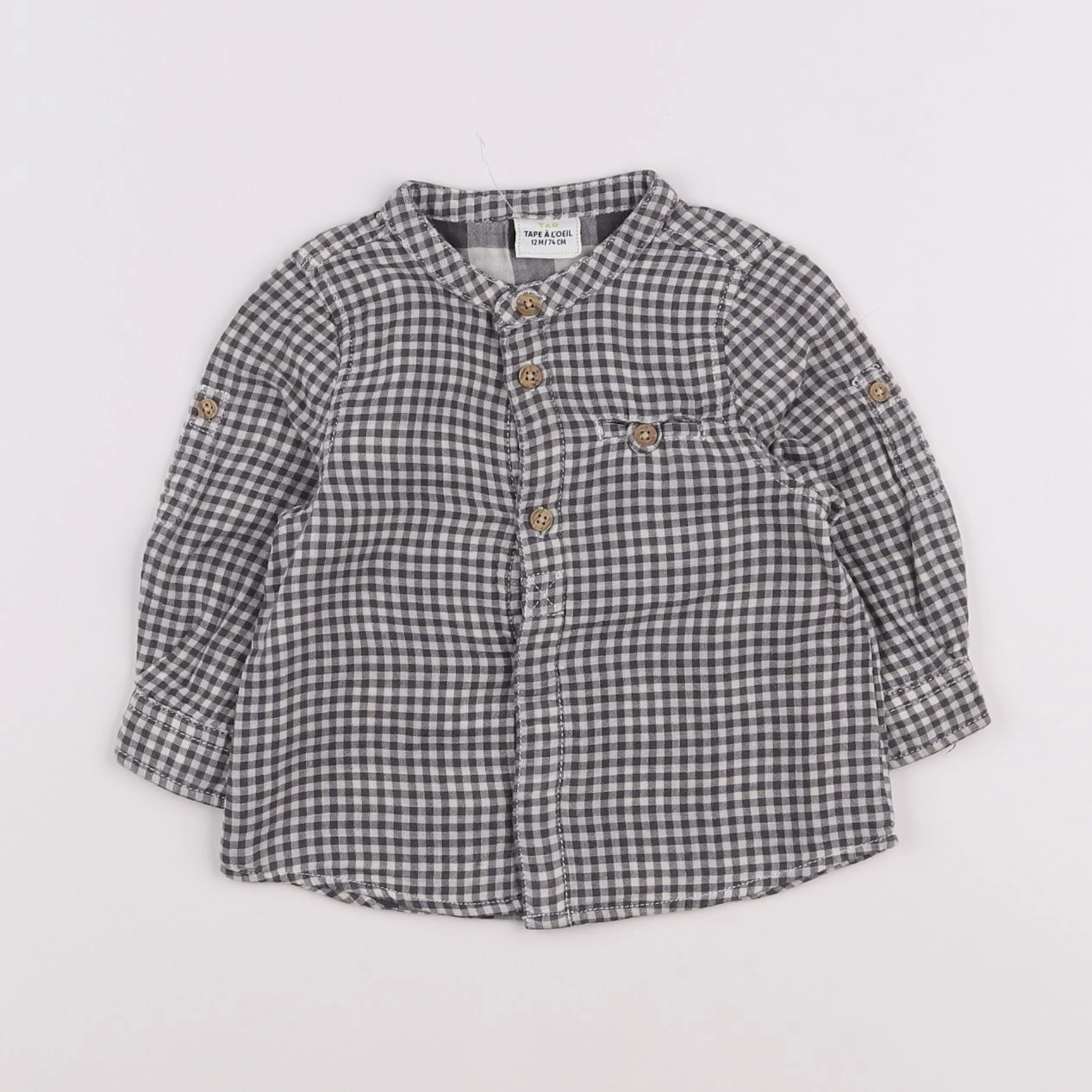 Tape à l'oeil - chemise gris, blanc - 12 mois