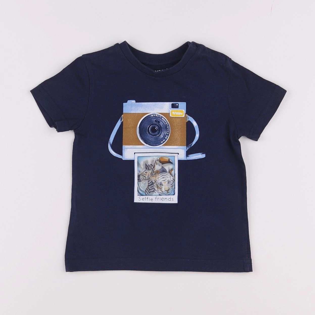 Mayoral - tee-shirt bleu - 12 mois