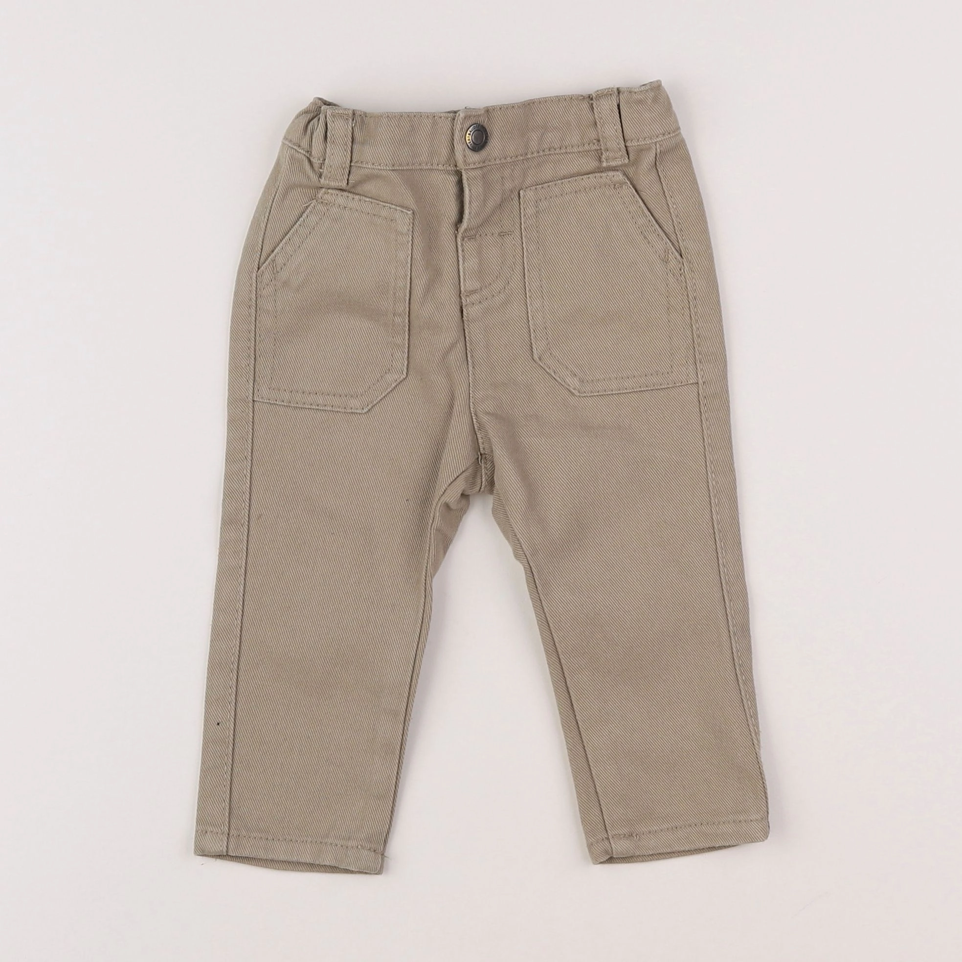 Vertbaudet - pantalon taupe - 6 mois