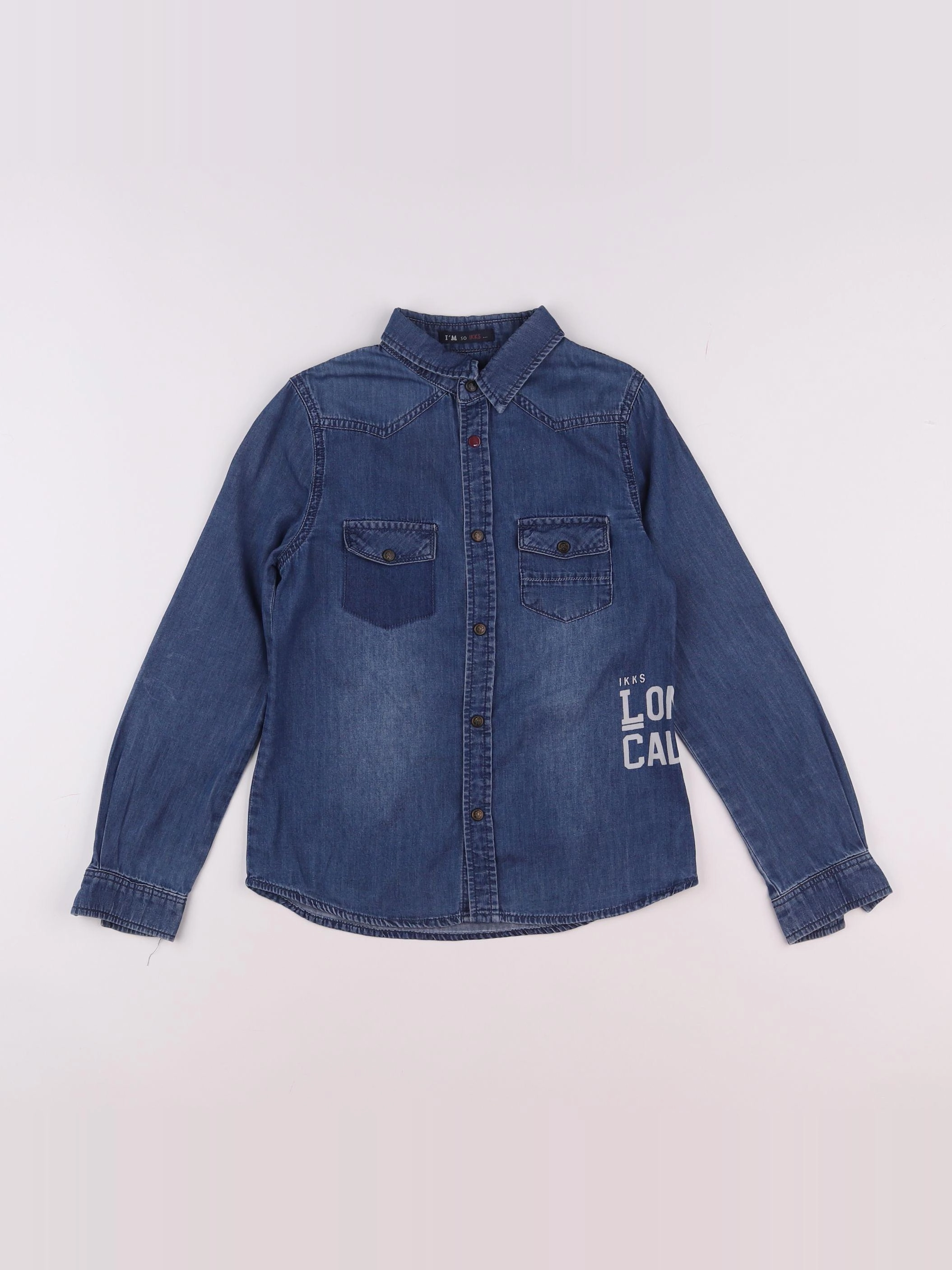 IKKS - chemise bleu - 8 ans