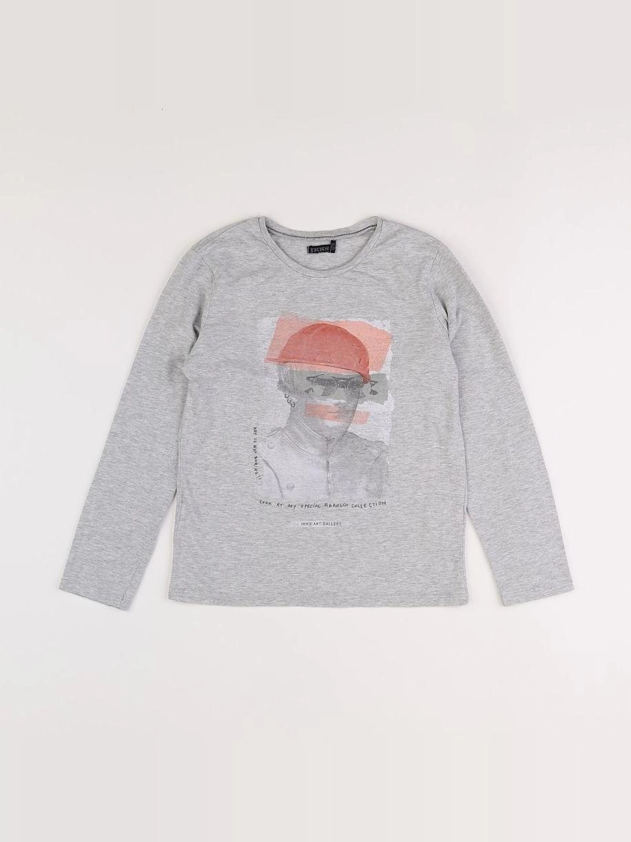 IKKS - tee-shirt gris - 8 ans