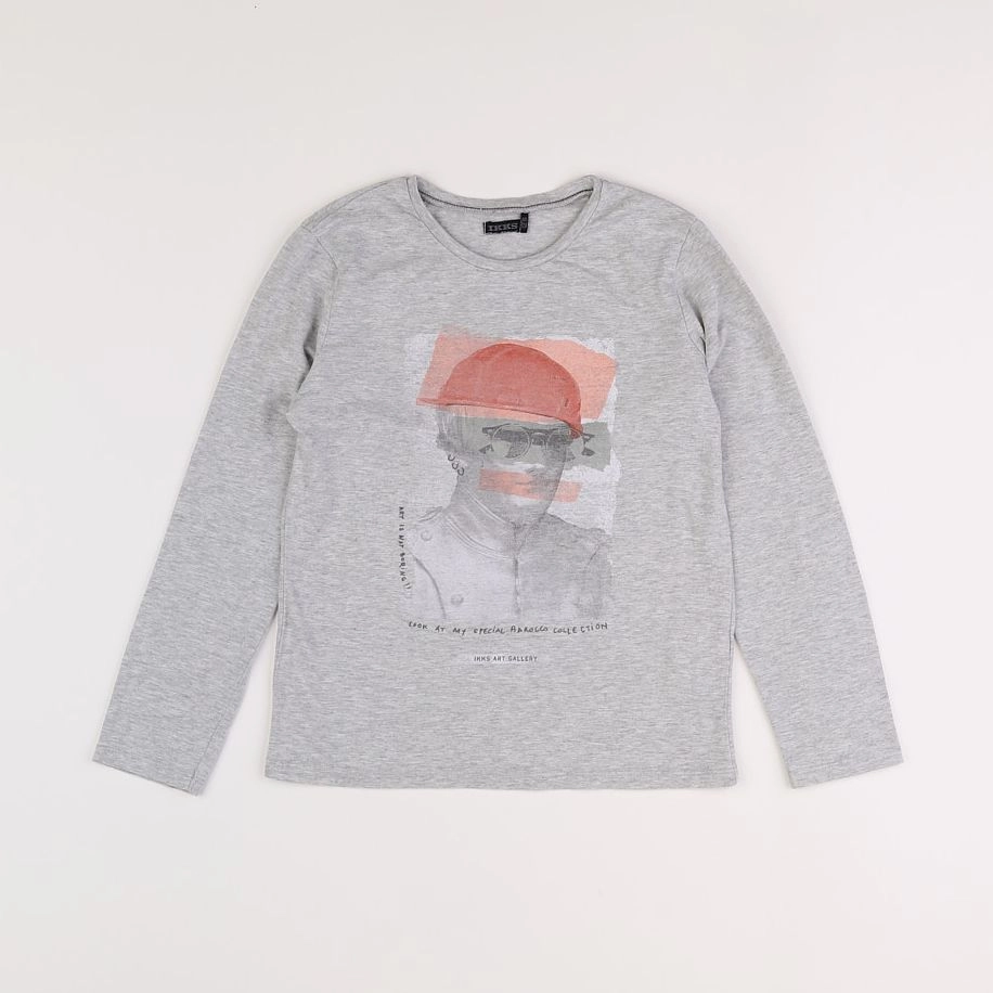 IKKS - tee-shirt gris - 8 ans