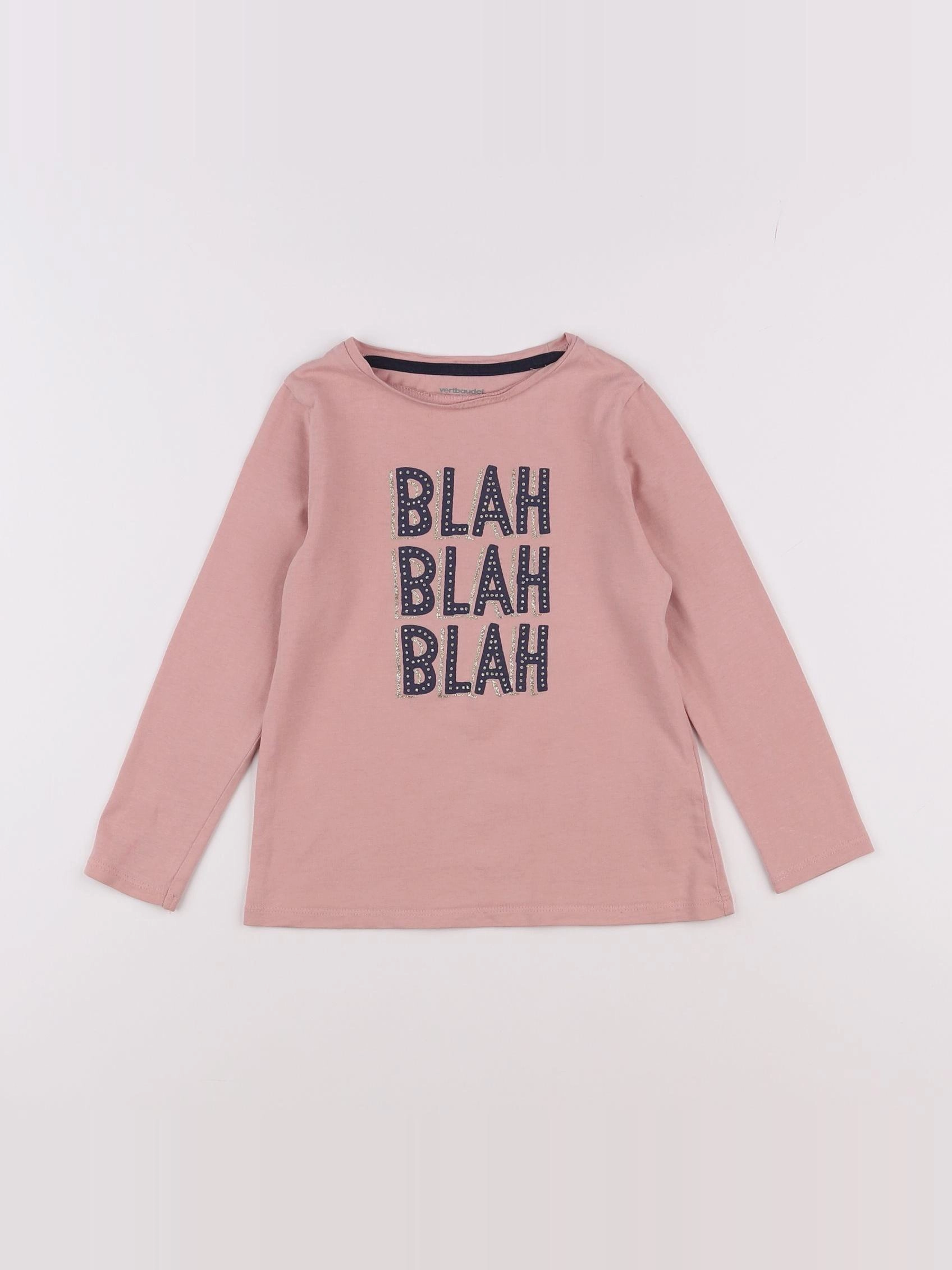 Vertbaudet - tee-shirt rose - 5 ans