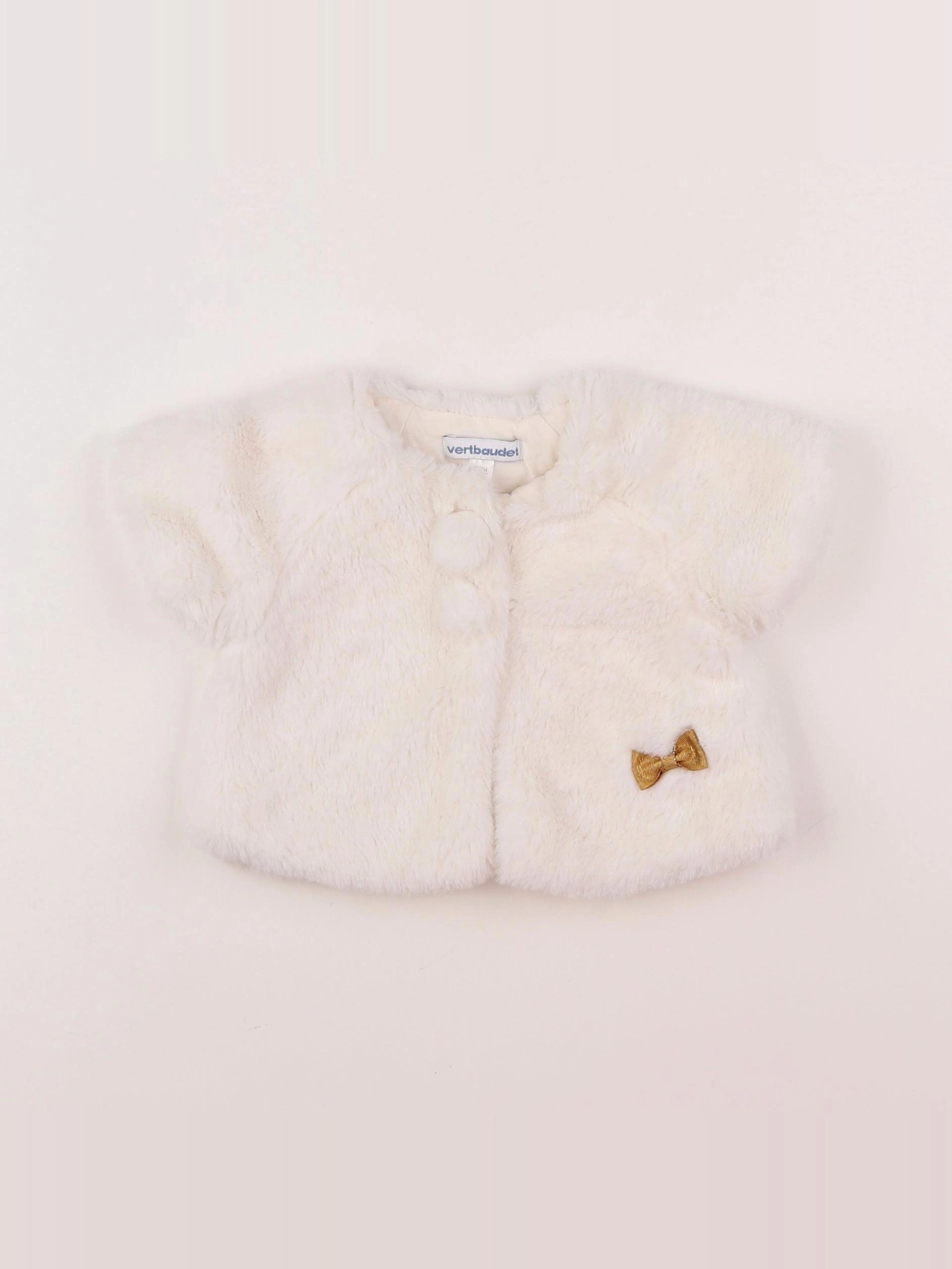 Vertbaudet - gilet blanc - 9 mois