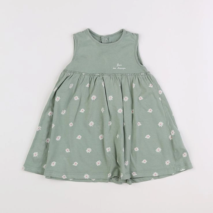 Vertbaudet - robe vert - 18 mois