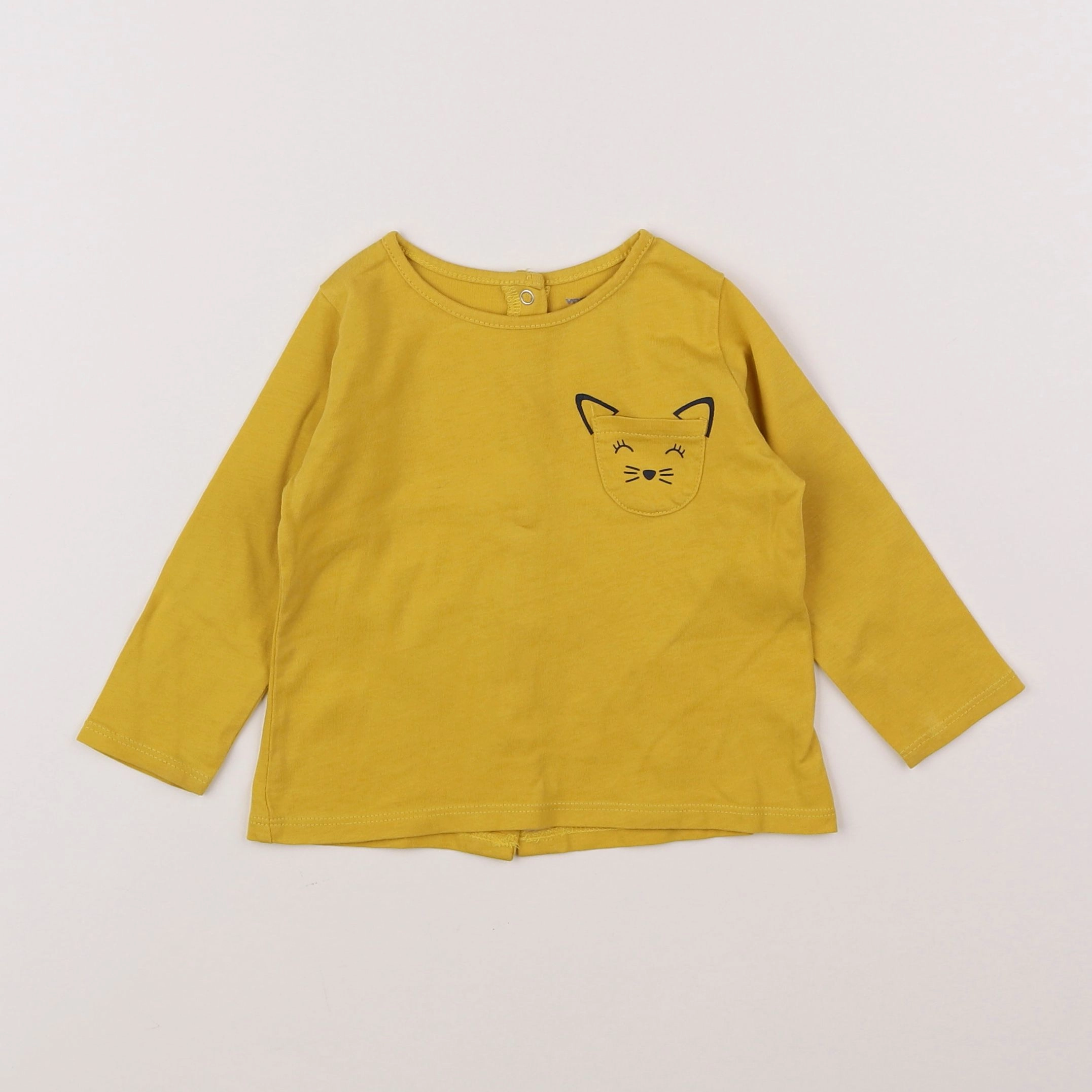 Vertbaudet - tee-shirt jaune - 9 mois