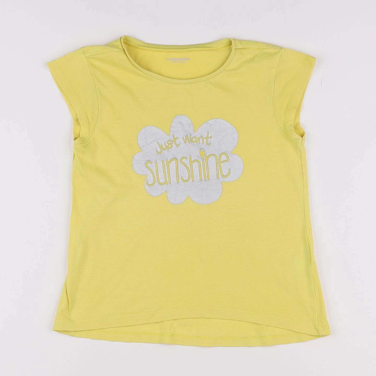 Vertbaudet - tee-shirt jaune - 8 ans
