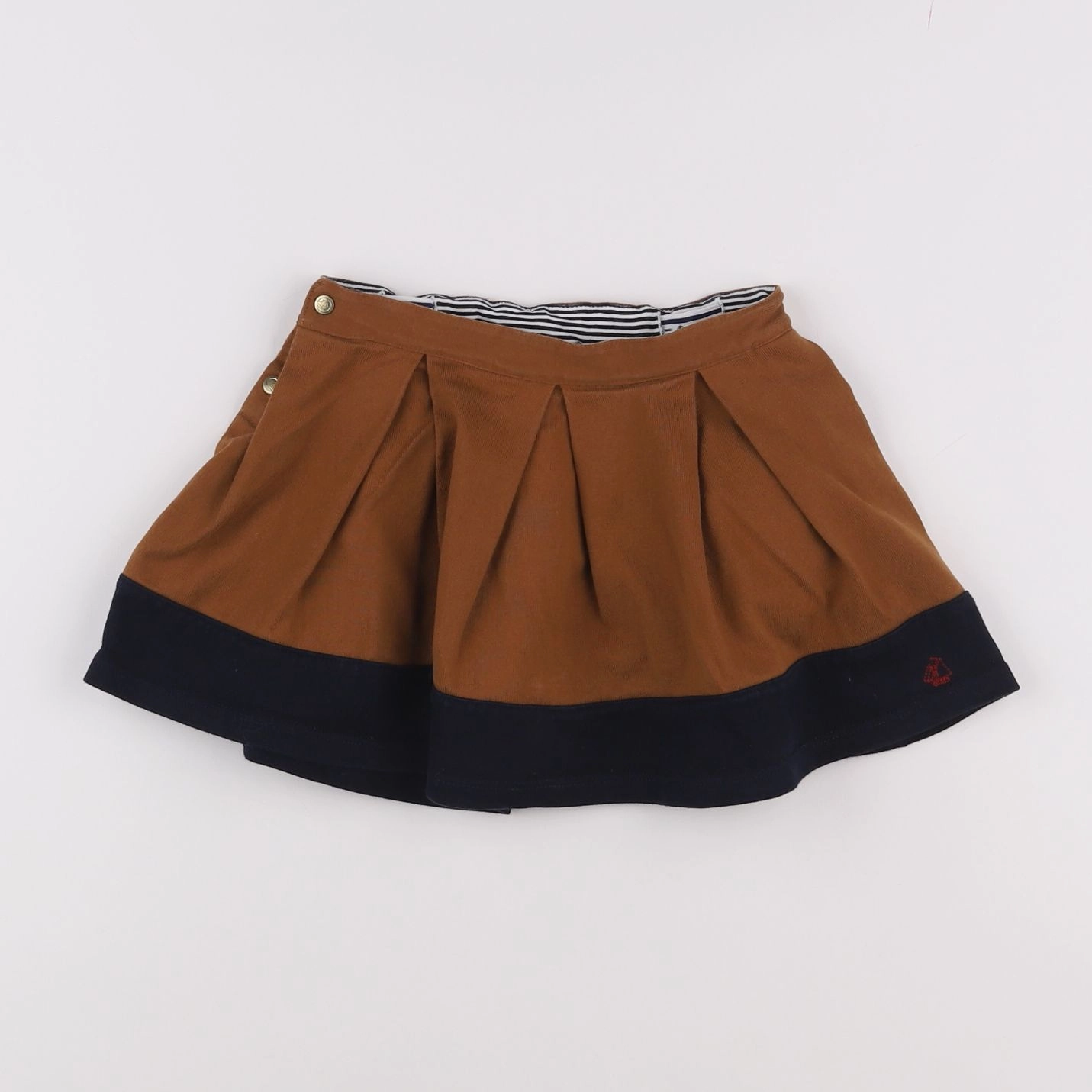 Petit Bateau - jupe marron, bleu - 3 ans