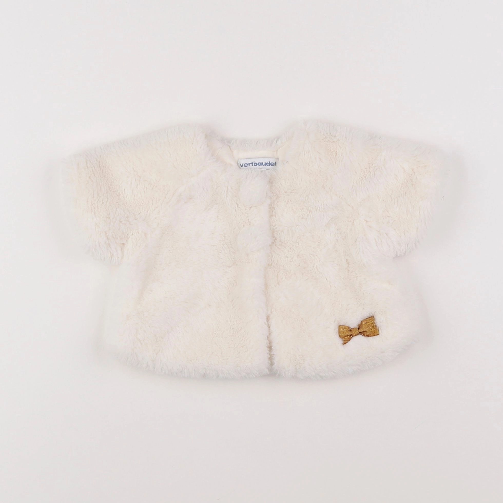 Vertbaudet - gilet beige - 6 mois