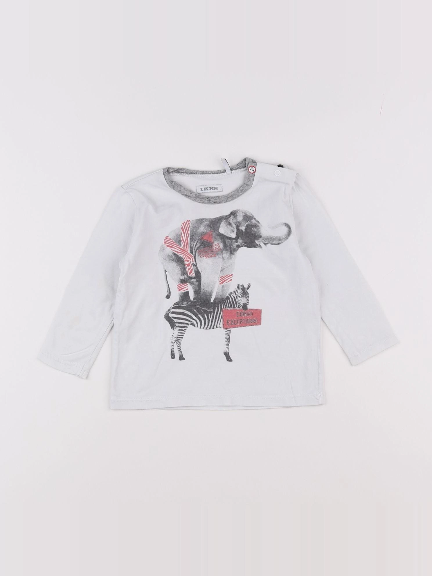 IKKS - tee-shirt blanc - 12 mois