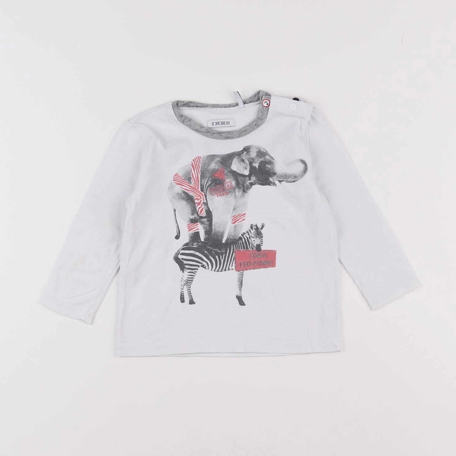 IKKS - tee-shirt blanc - 12 mois