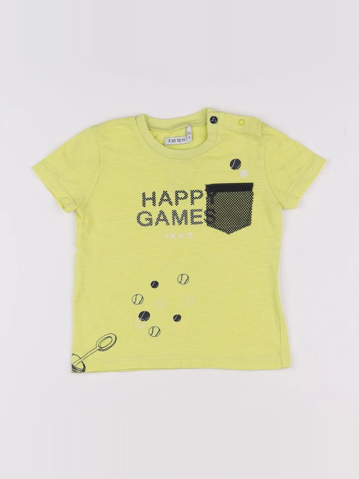 IKKS - tee-shirt jaune - 12 mois