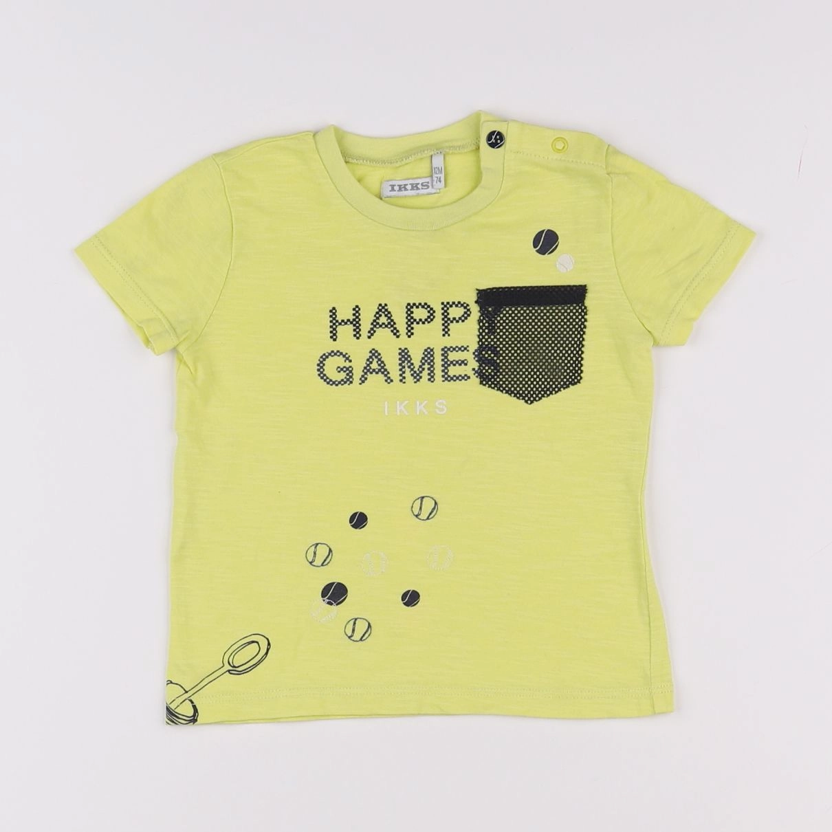 IKKS - tee-shirt jaune - 12 mois