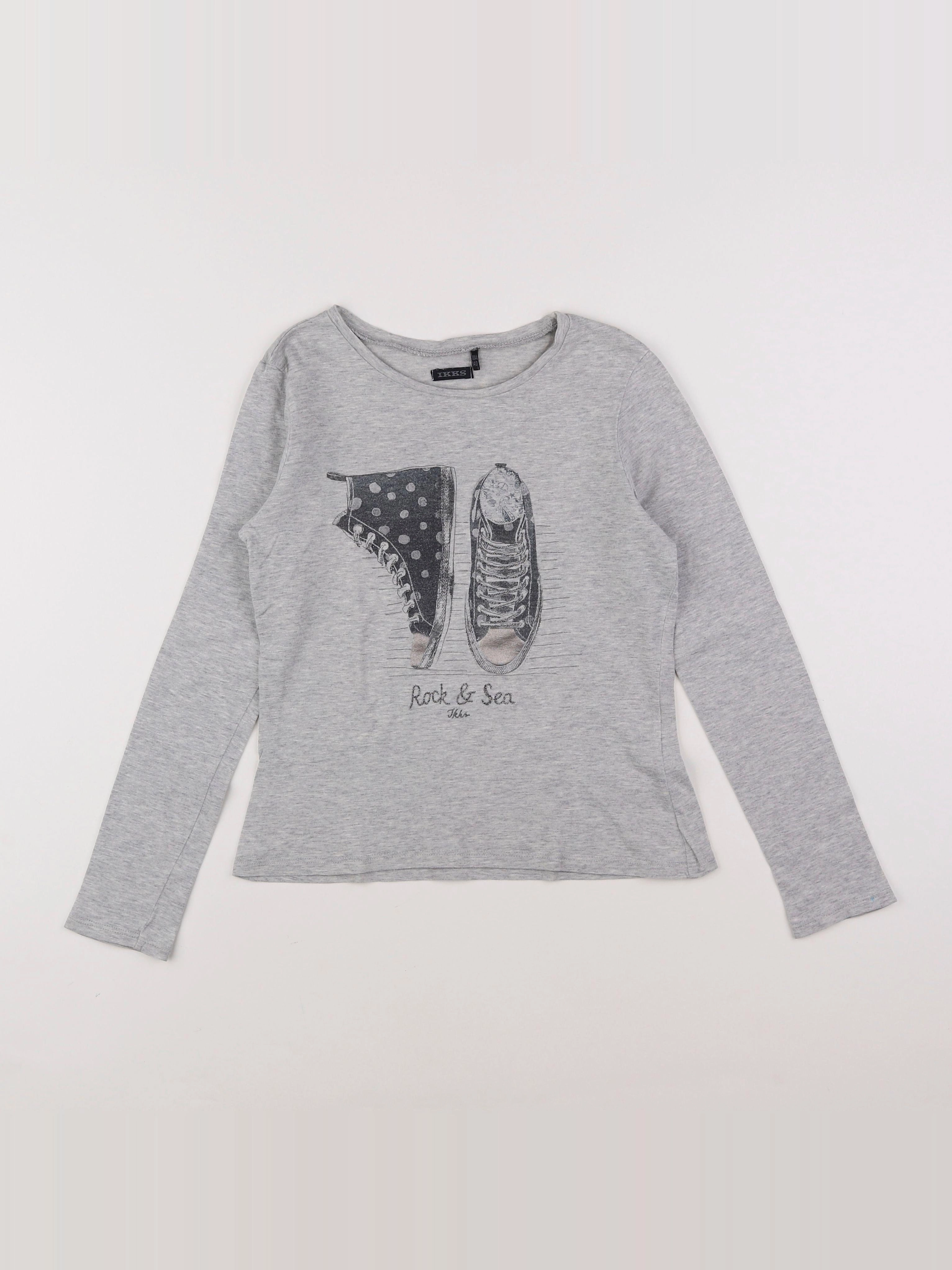IKKS - tee-shirt gris - 10 ans