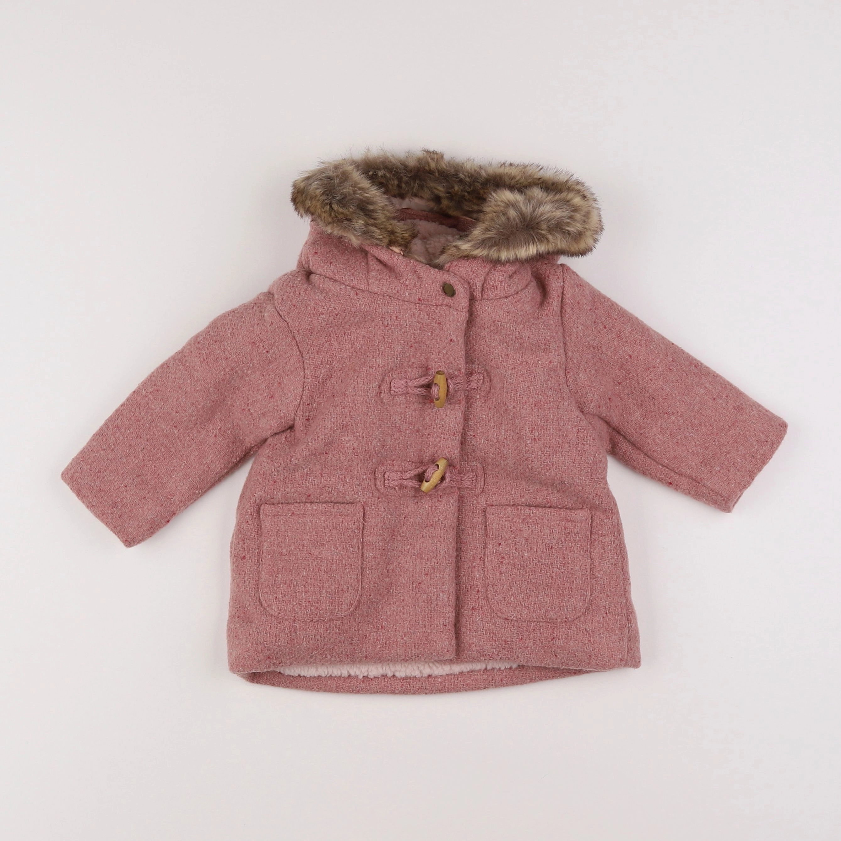 Vertbaudet - manteau rose - 6 mois