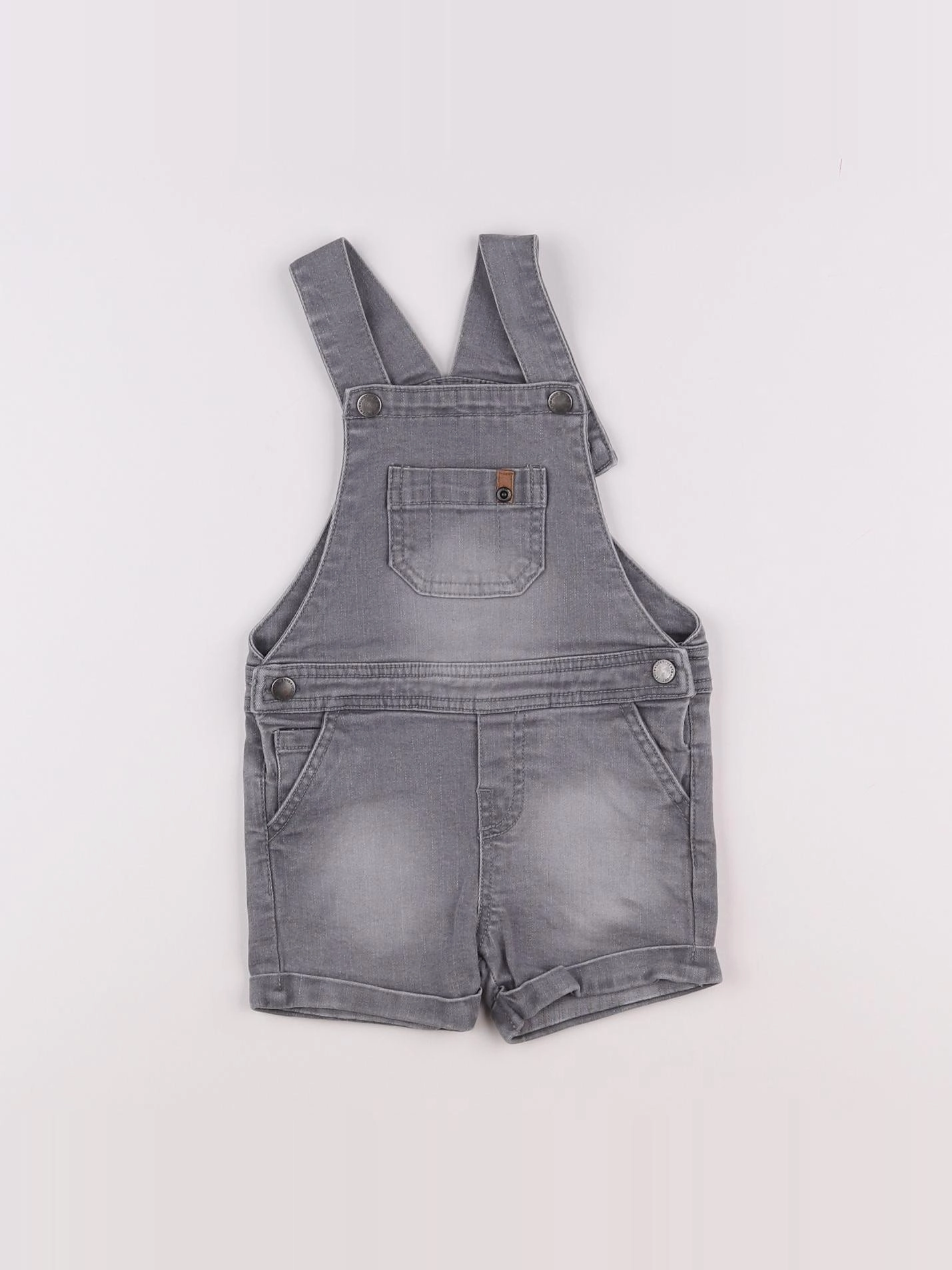 Vertbaudet - salopette gris - 2 ans