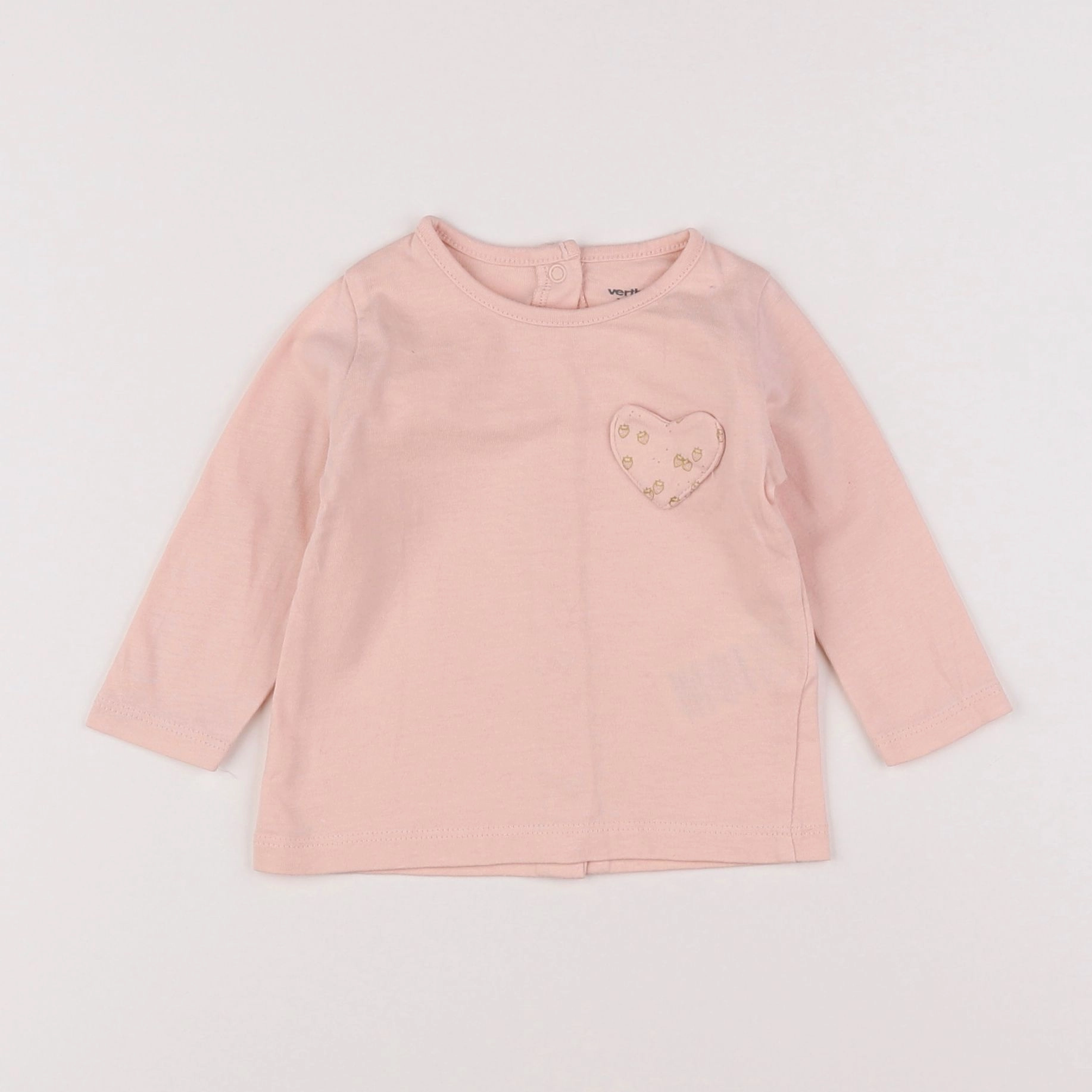 Vertbaudet - tee-shirt rose - 3 mois