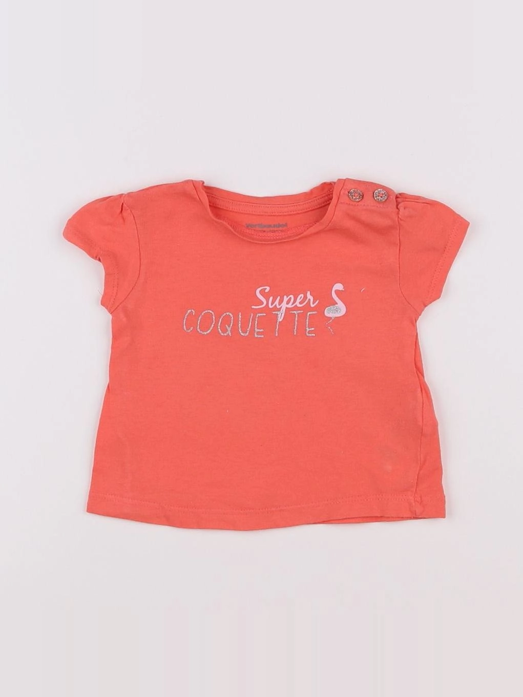 Vertbaudet - tee-shirt orange - 3 mois