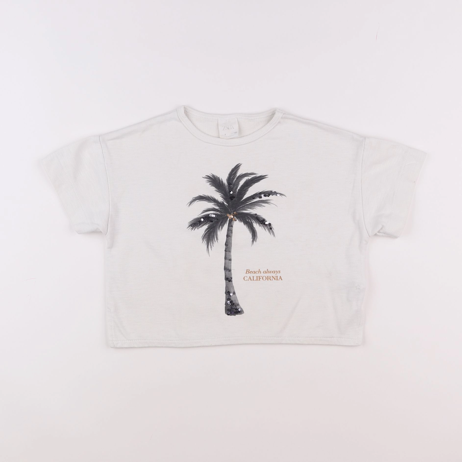 Zara - tee-shirt blanc - 7 ans