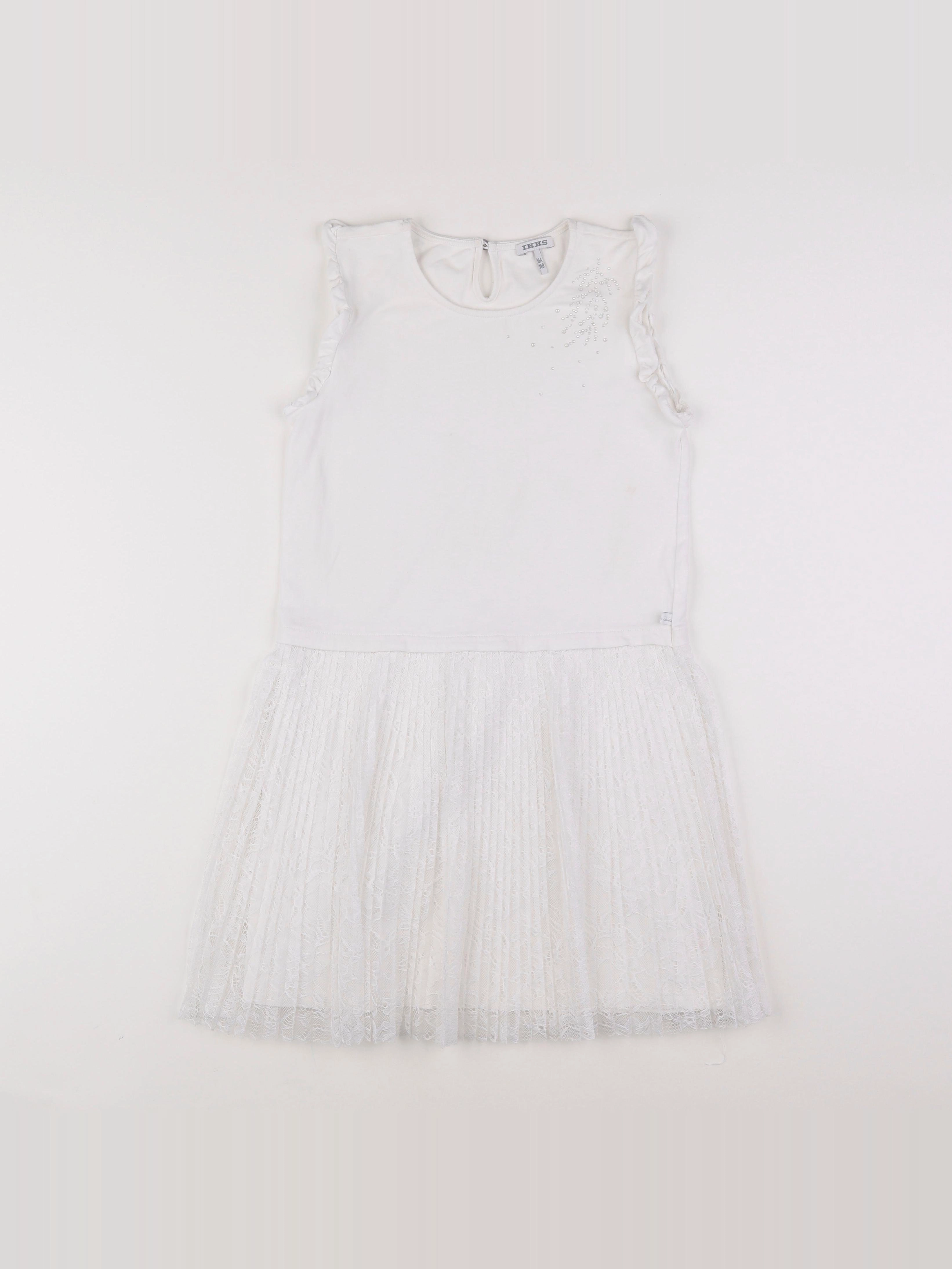 IKKS - robe blanc - 10 ans
