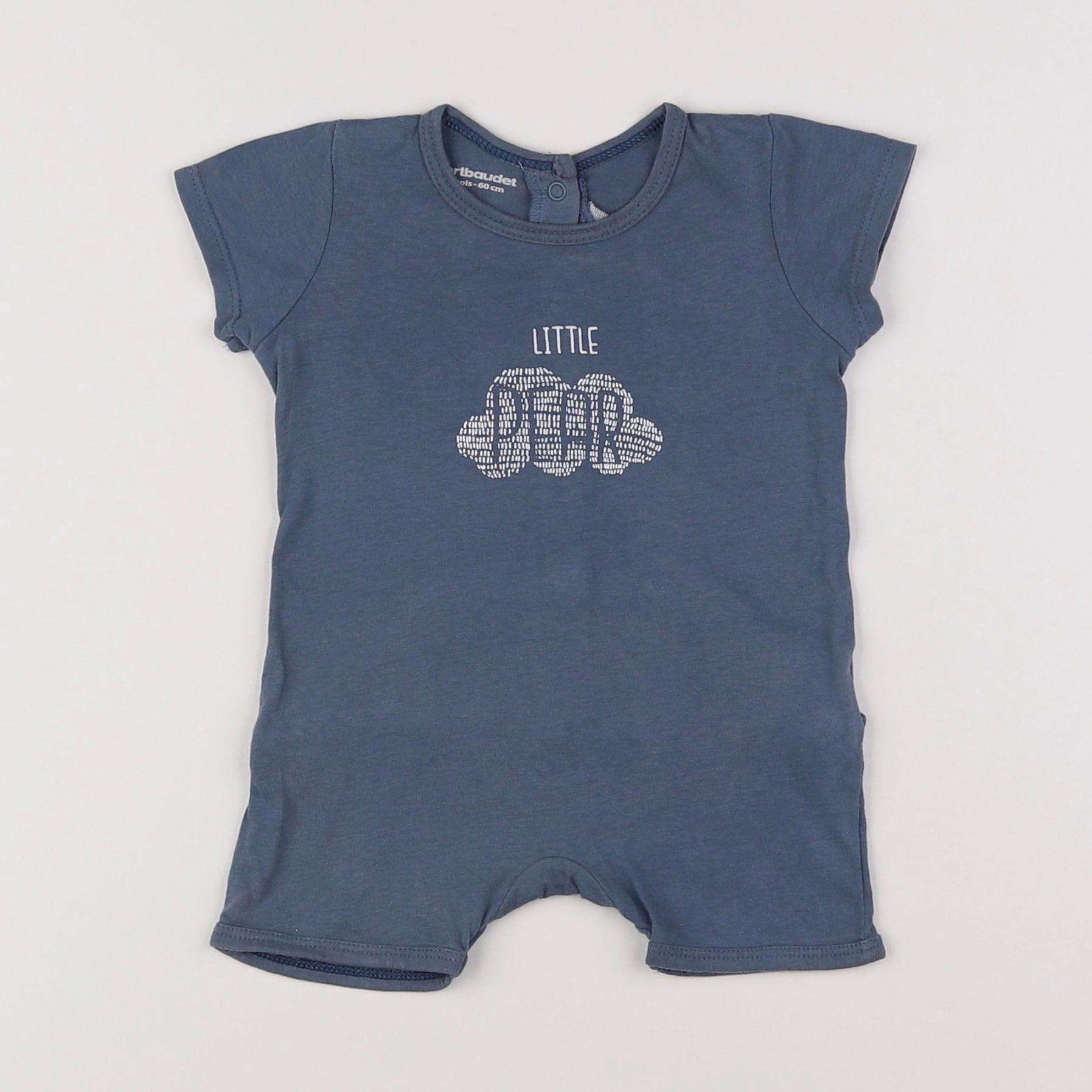 Vertbaudet - pyjama coton bleu - 3 mois