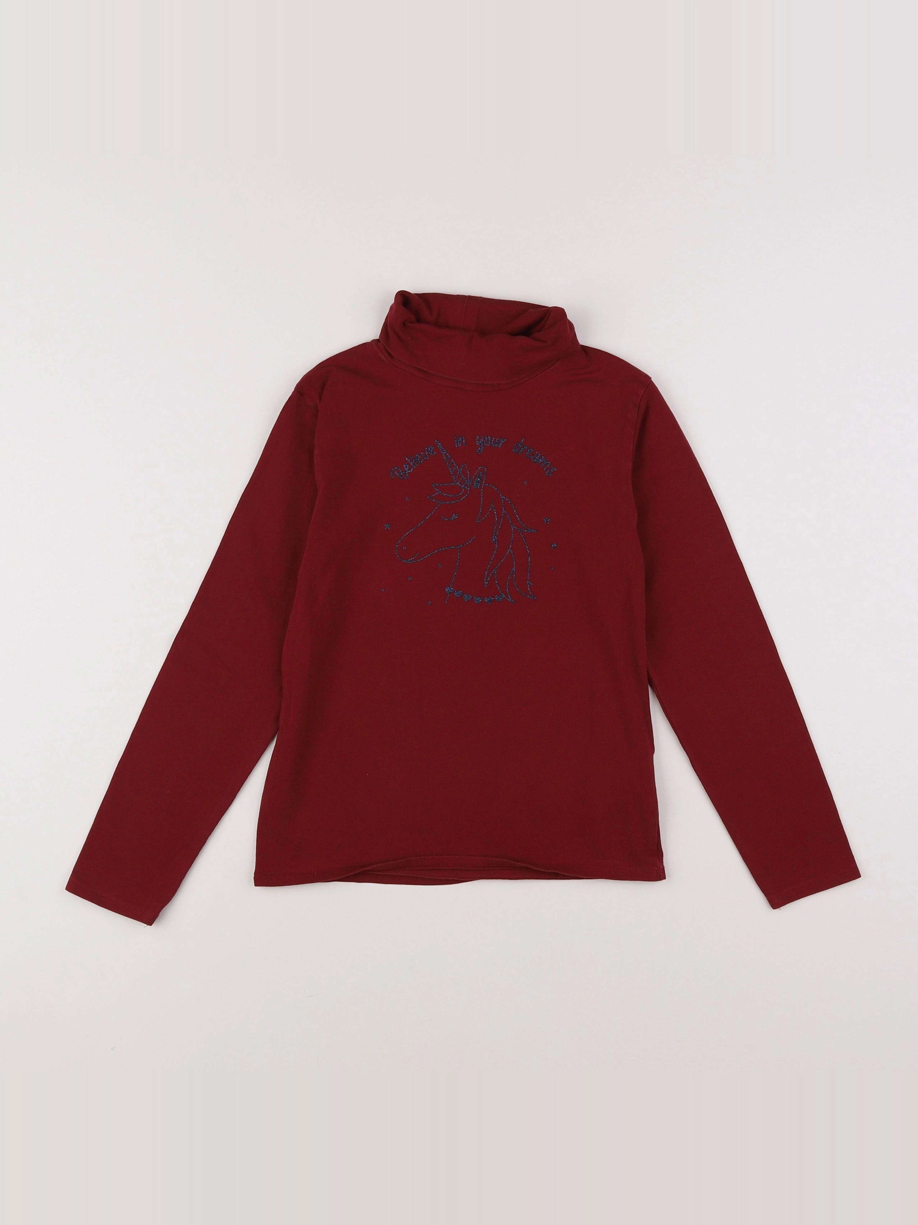 Vertbaudet - sous-pull rouge - 8 ans
