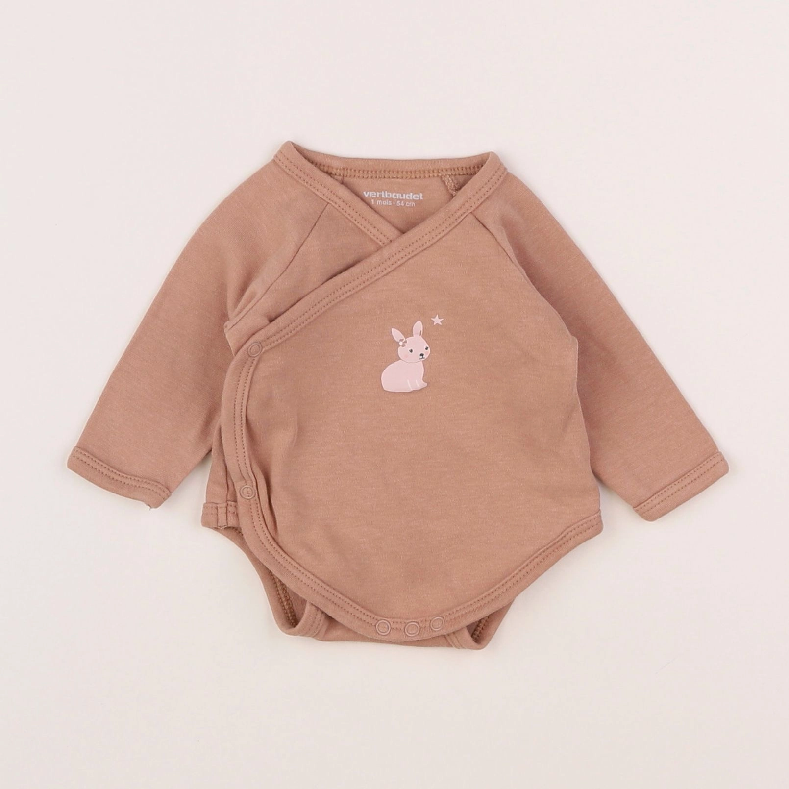 Vertbaudet - body rose - 1 mois