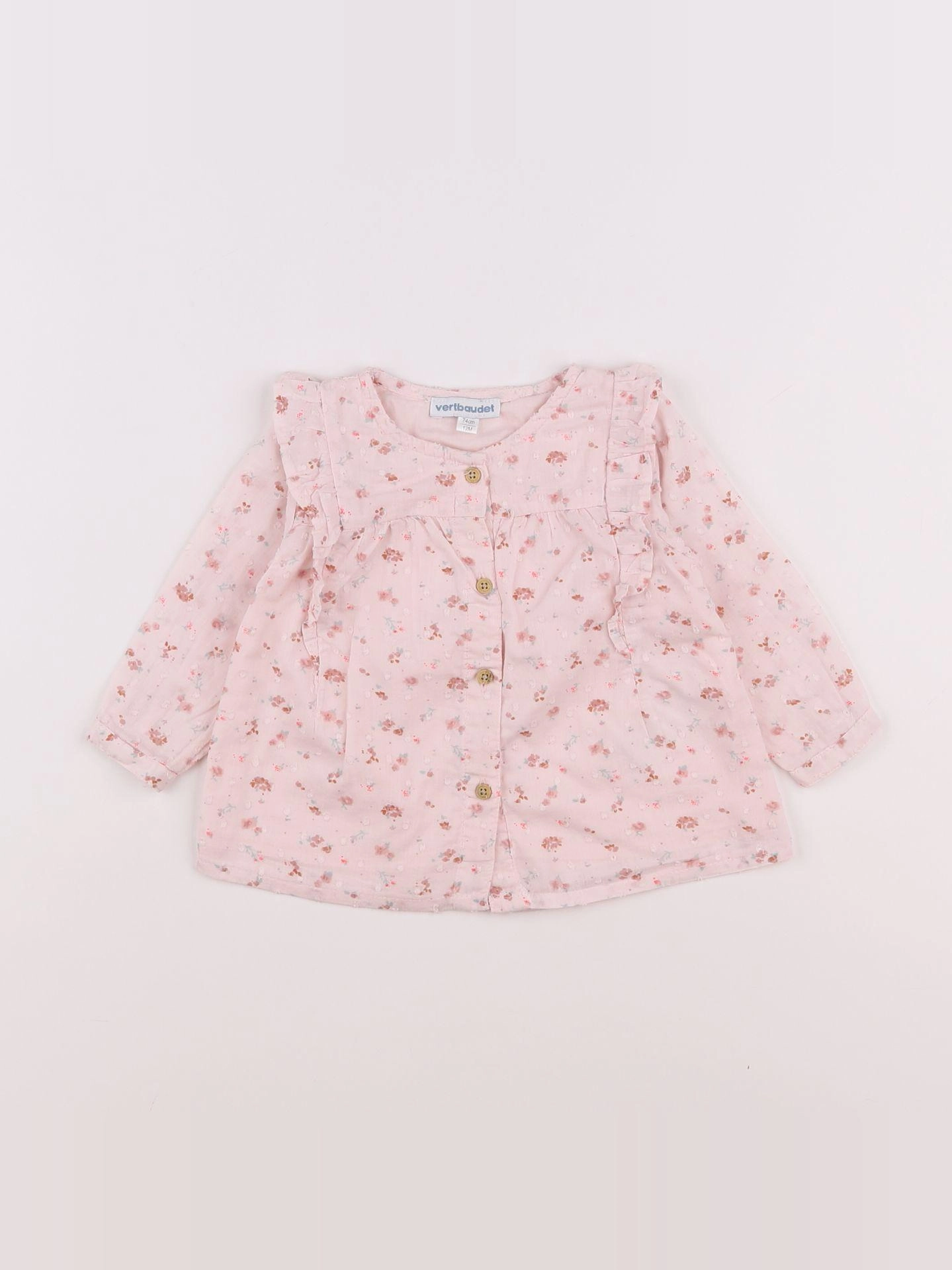 Vertbaudet - blouse rose - 12 mois