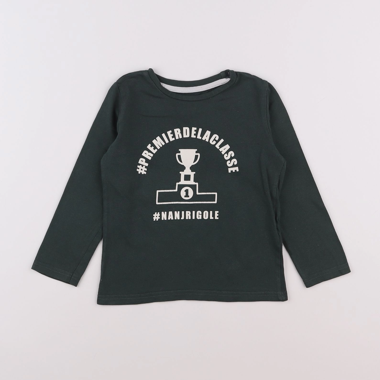 Vertbaudet - sweat vert - 8 ans