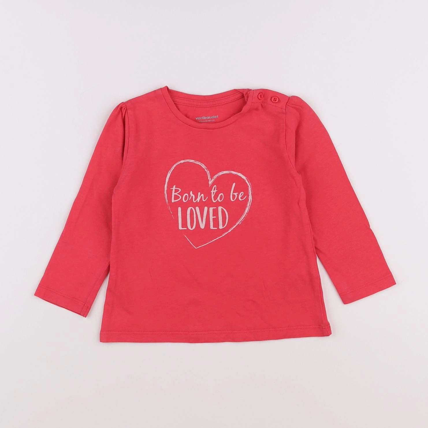 Vertbaudet - tee-shirt rose - 18 mois