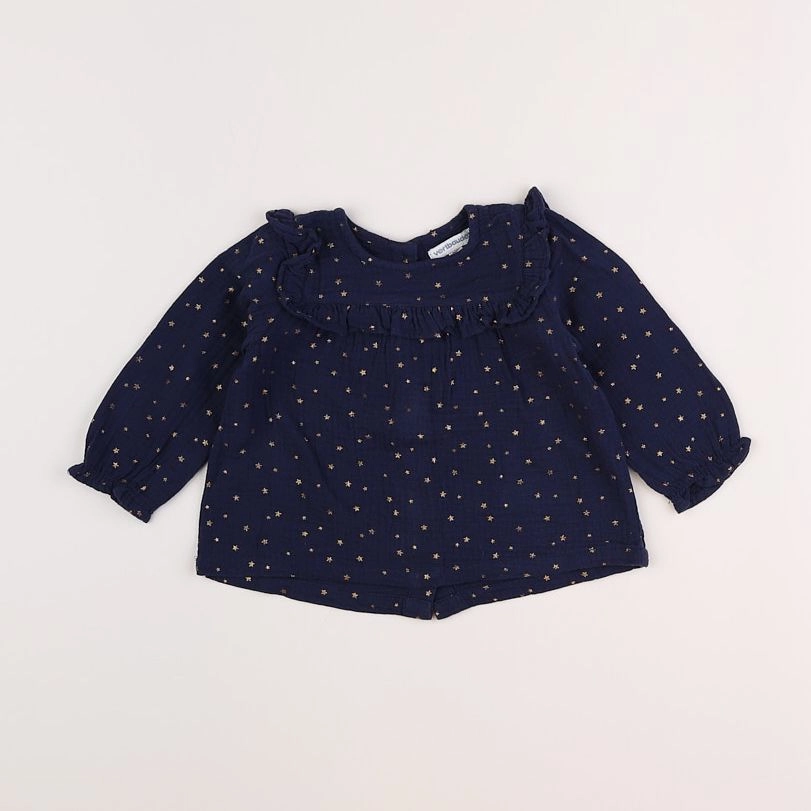 Vertbaudet - blouse bleu - 2 ans