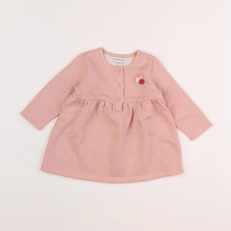 Vertbaudet - robe rose - 12 mois