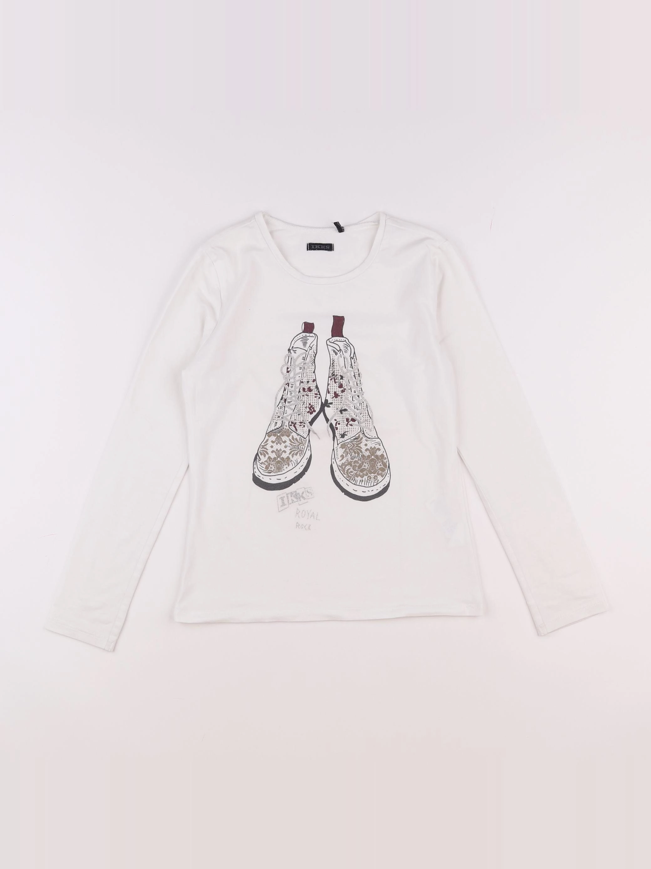 IKKS - tee-shirt blanc - 10 ans