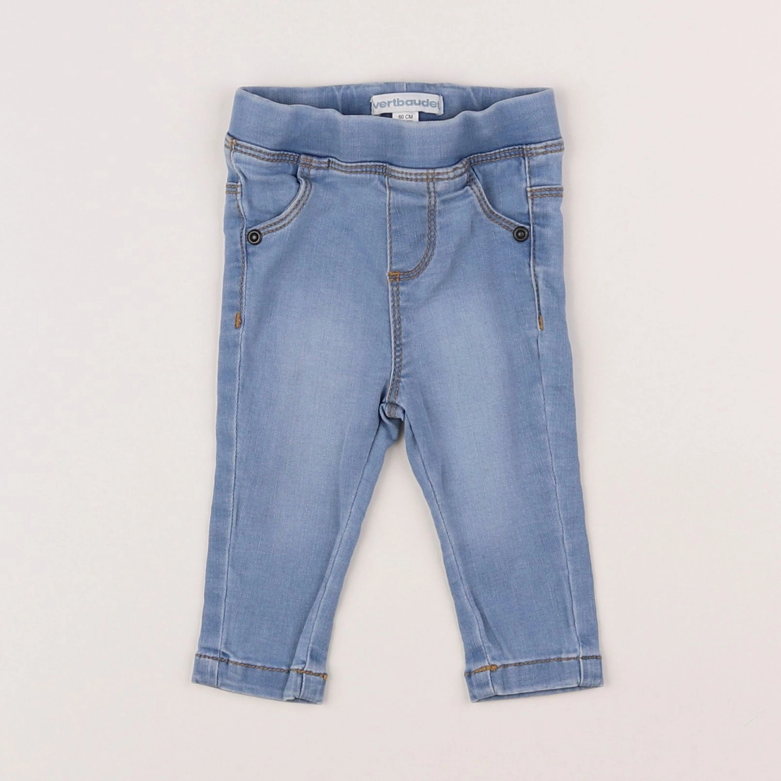 Vertbaudet - jegging bleu - 3 mois