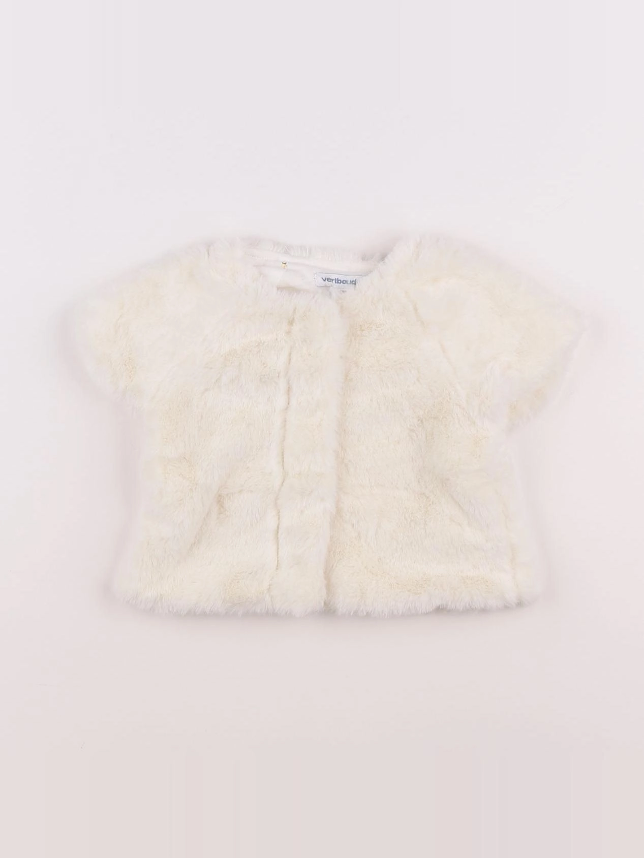 Vertbaudet - gilet beige - 12 mois