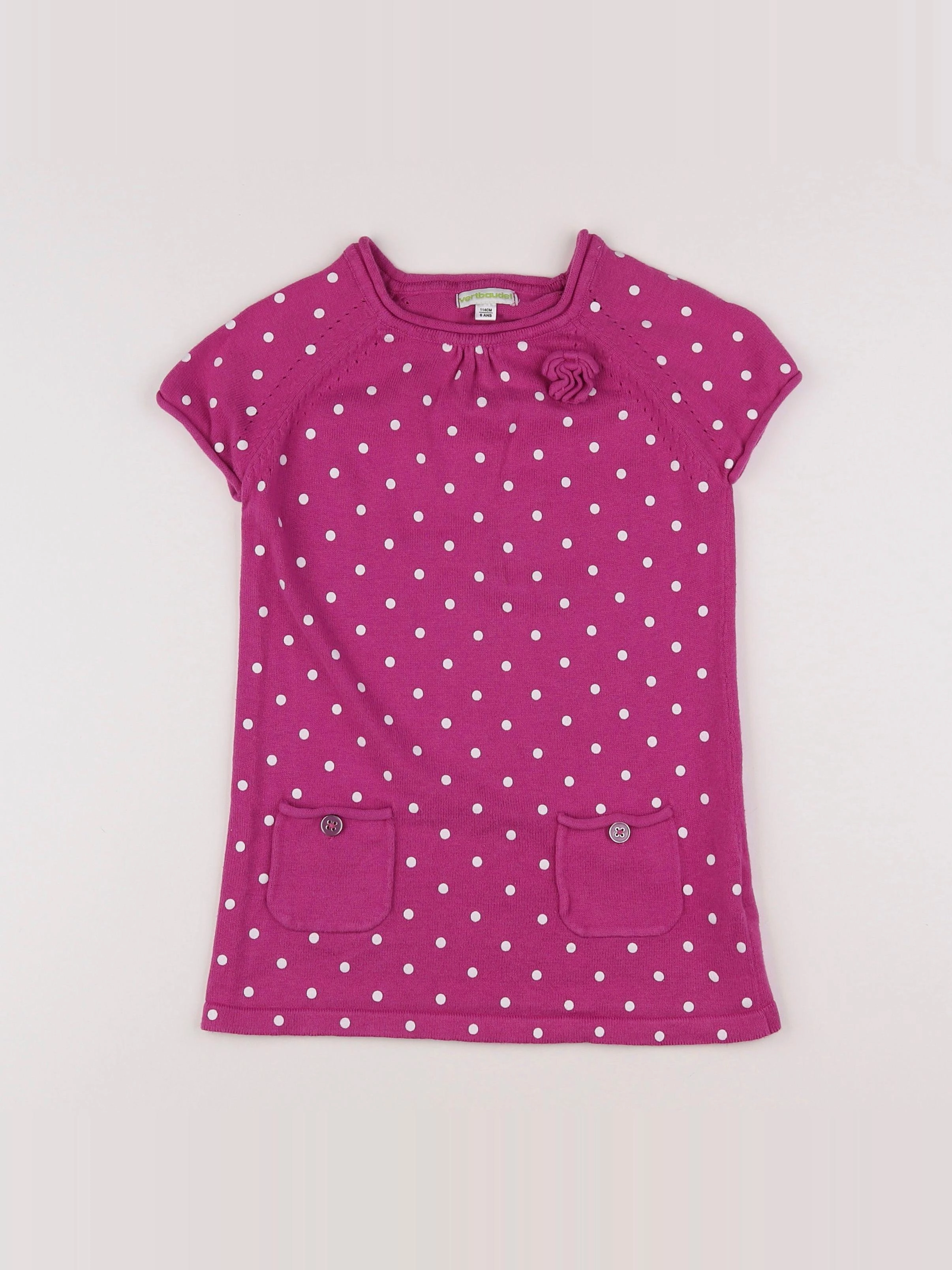 Vertbaudet - robe rose - 6 ans
