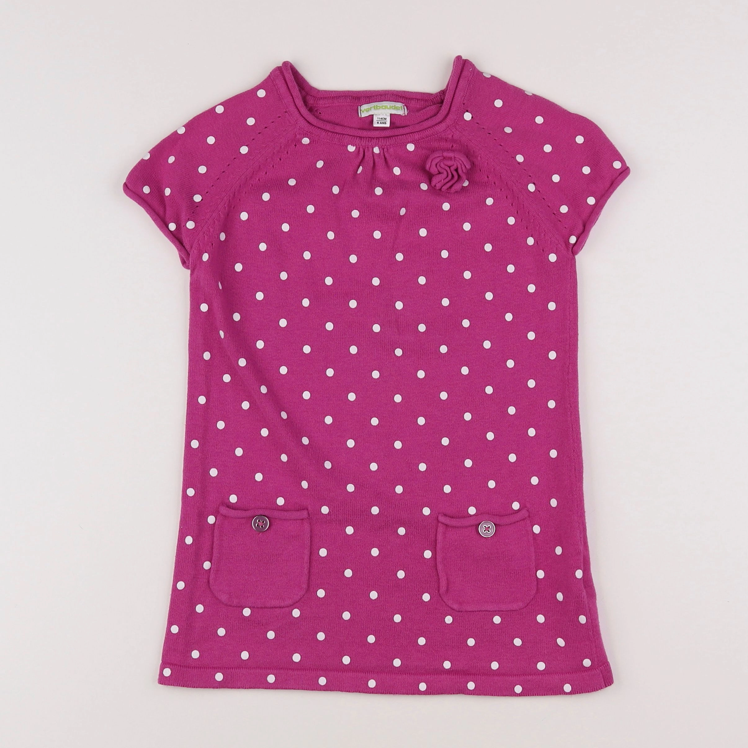 Vertbaudet - robe rose - 6 ans