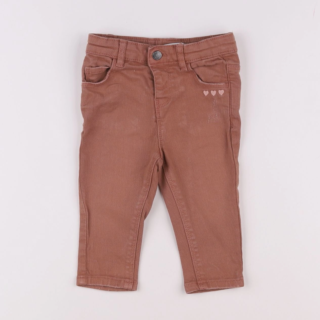 Vertbaudet - jean marron - 9 mois